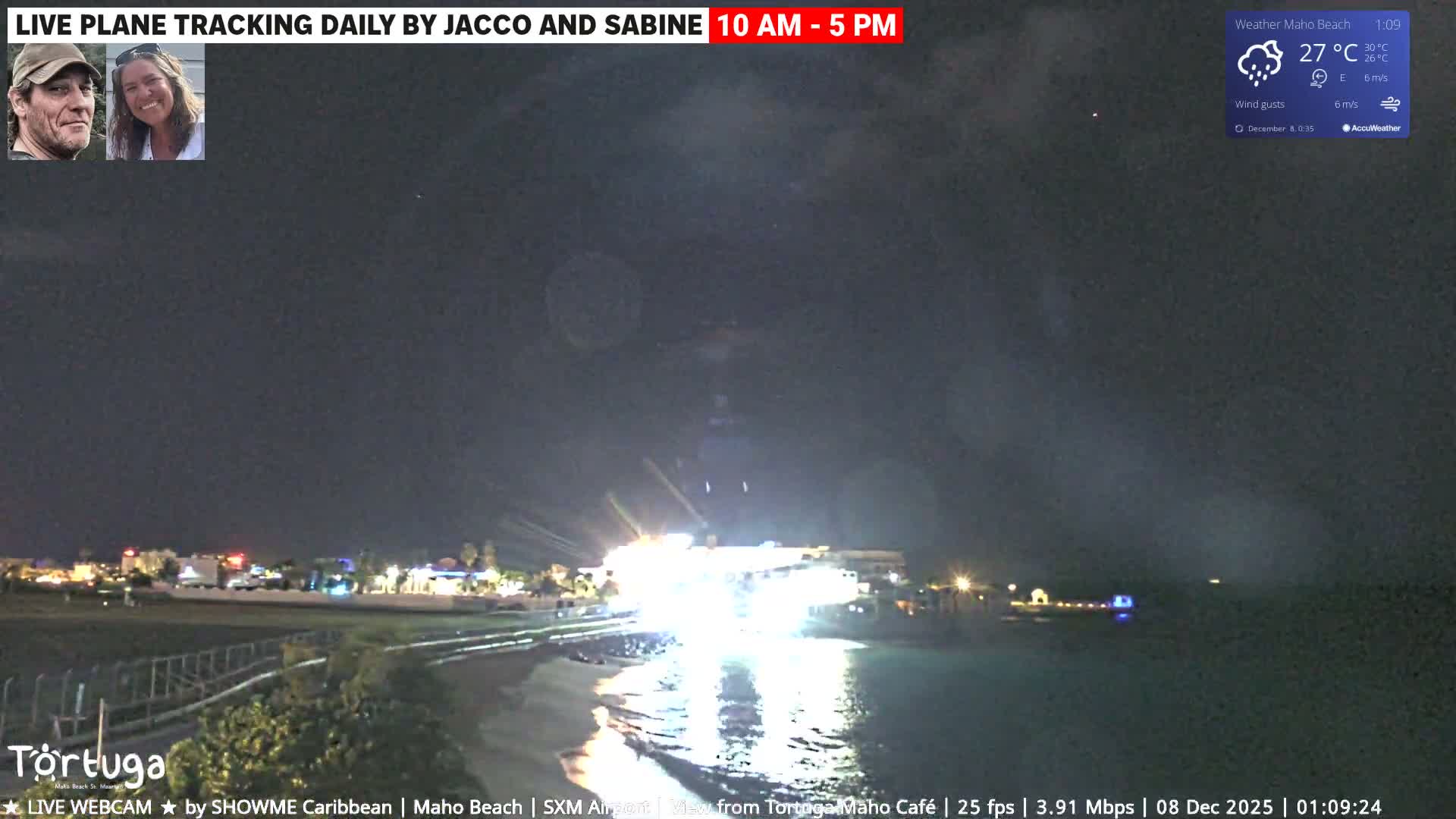 Carribean , Sint Maarten Princess Juliana International Airport SXM/TNCM & Maho Beach Live Cam - Simpson Bay, Sint Maarten, Netherland