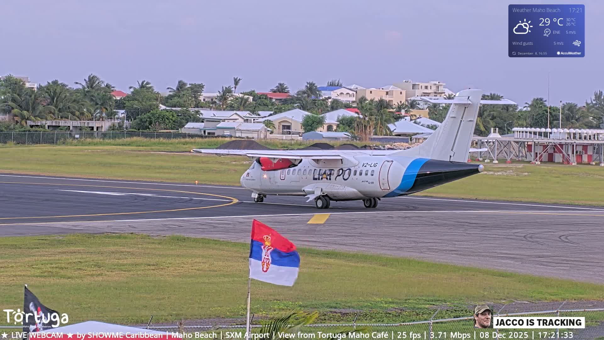 Carribean , Sint Maarten Princess Juliana International Airport SXM/TNCM & Maho Beach Live Cam - Simpson Bay, Sint Maarten, Netherland