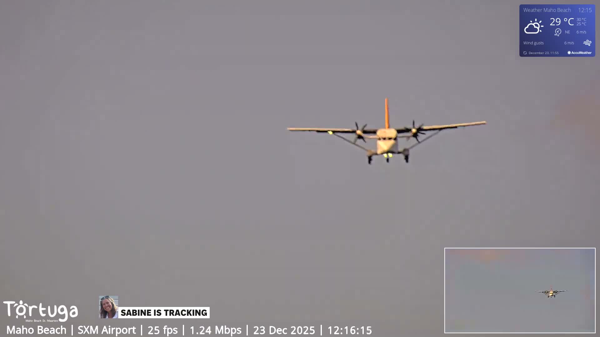 Carribean , Sint Maarten Princess Juliana International Airport SXM/TNCM & Maho Beach Live Cam - Simpson Bay, Sint Maarten, Netherland