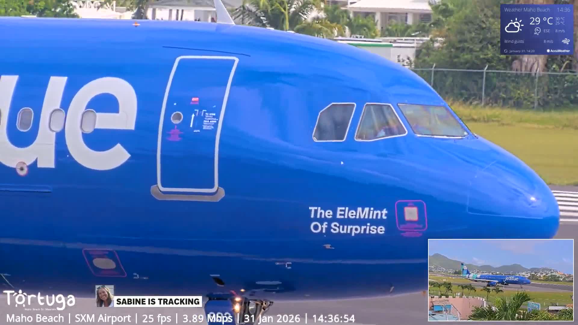 Carribean , Sint Maarten Princess Juliana International Airport SXM/TNCM & Maho Beach Live Cam - Simpson Bay, Sint Maarten, Netherland