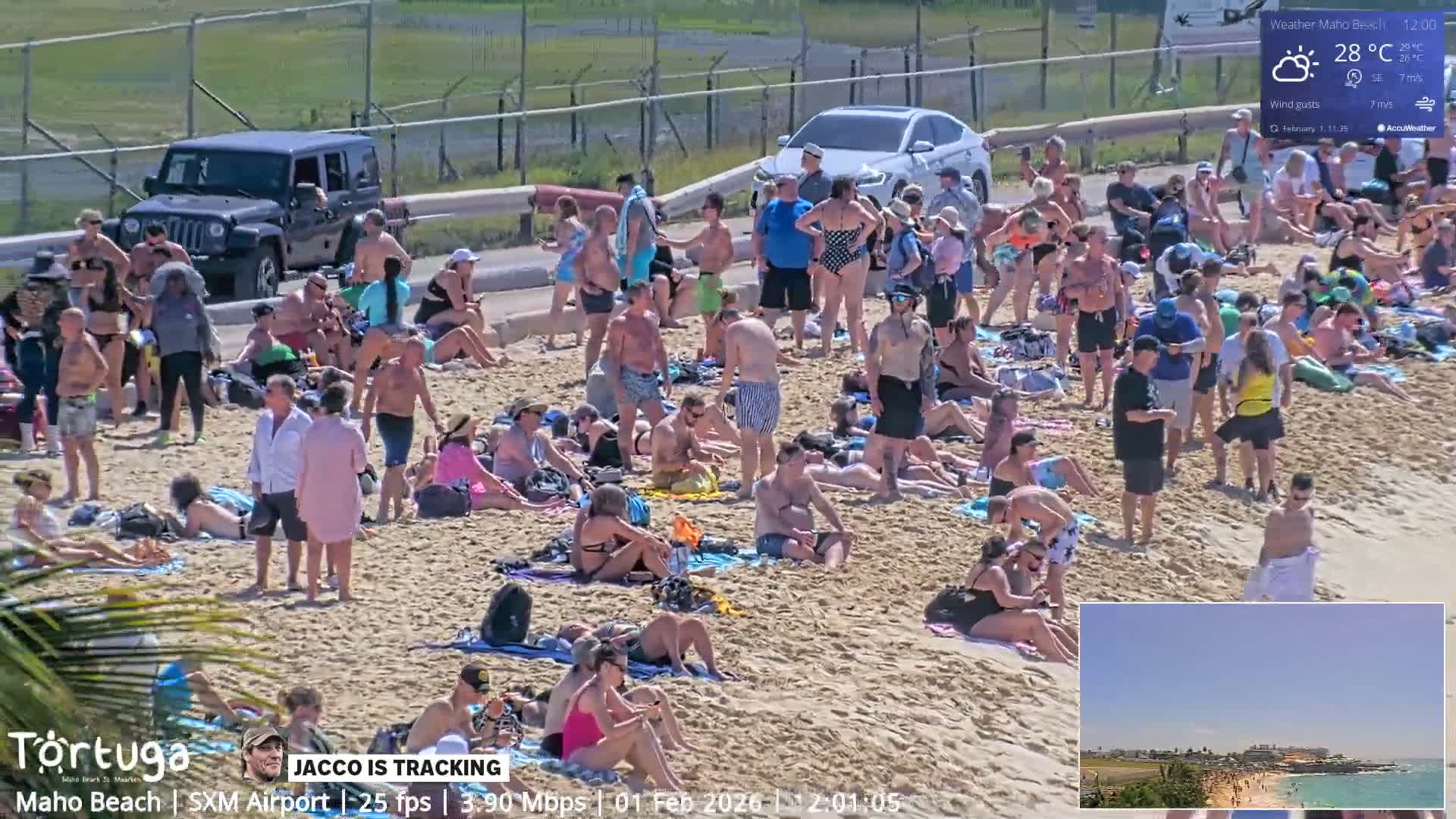 Carribean , Sint Maarten Princess Juliana International Airport SXM/TNCM & Maho Beach Live Cam - Simpson Bay, Sint Maarten, Netherland
