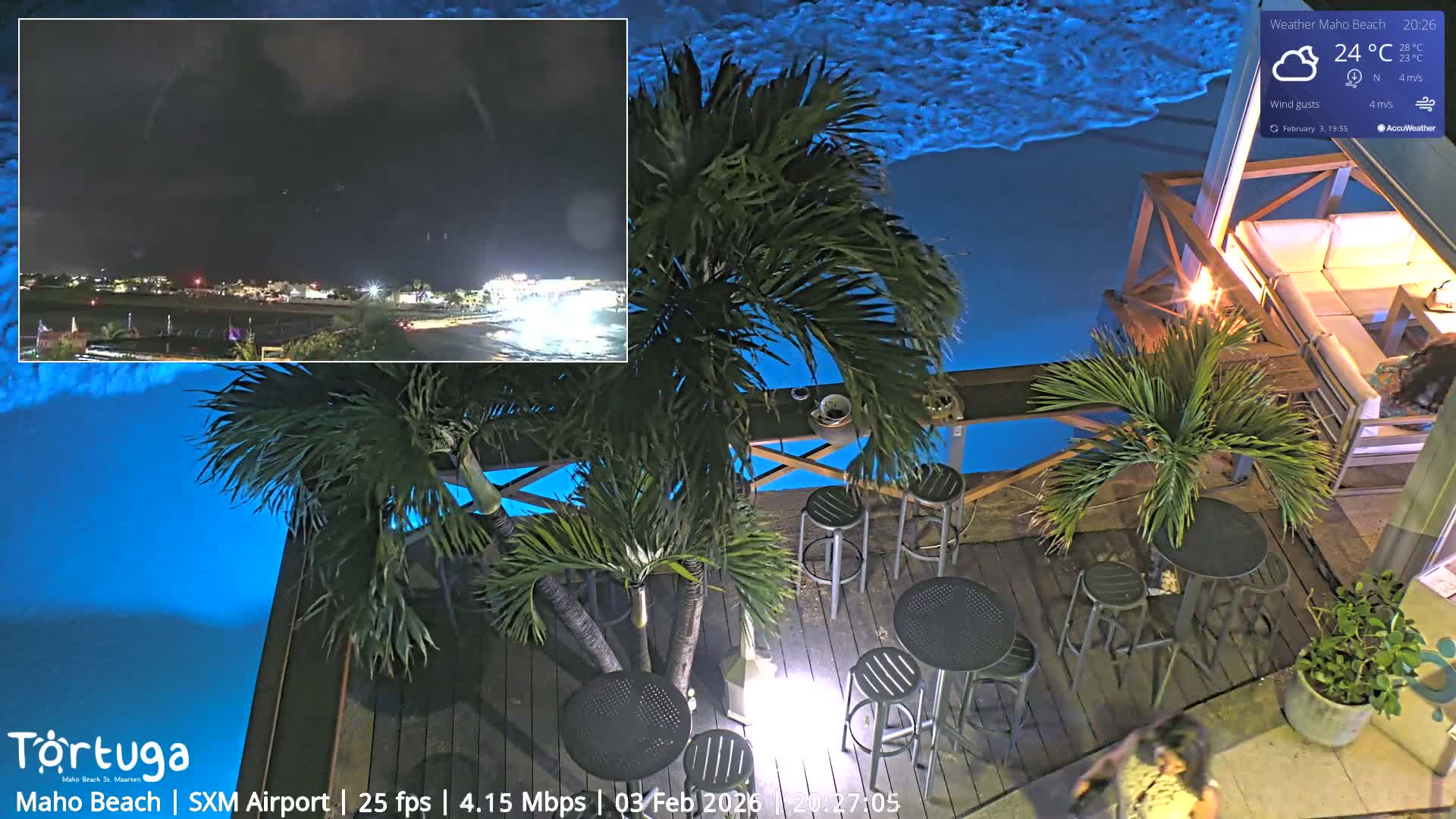 Carribean , Sint Maarten Princess Juliana International Airport SXM/TNCM & Maho Beach Live Cam - Simpson Bay, Sint Maarten, Netherland