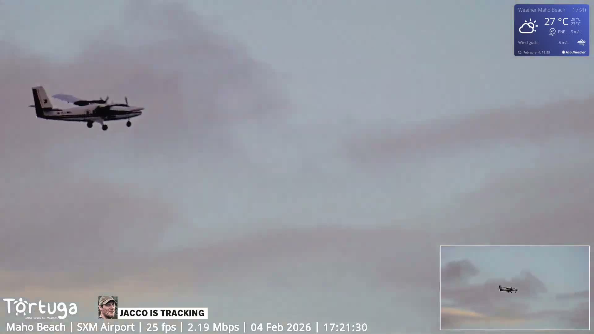 Carribean , Sint Maarten Princess Juliana International Airport SXM/TNCM & Maho Beach Live Cam - Simpson Bay, Sint Maarten, Netherland
