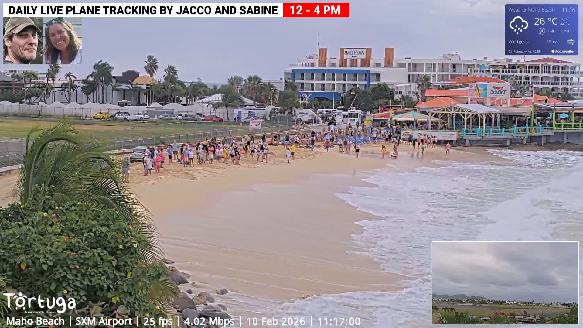 Carribean , Sint Maarten Princess Juliana International Airport SXM/TNCM & Maho Beach Live Cam - Simpson Bay, Sint Maarten, Netherland