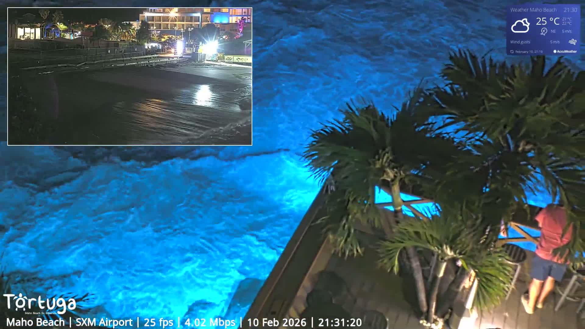 Carribean , Sint Maarten Princess Juliana International Airport SXM/TNCM & Maho Beach Live Cam - Simpson Bay, Sint Maarten, Netherland
