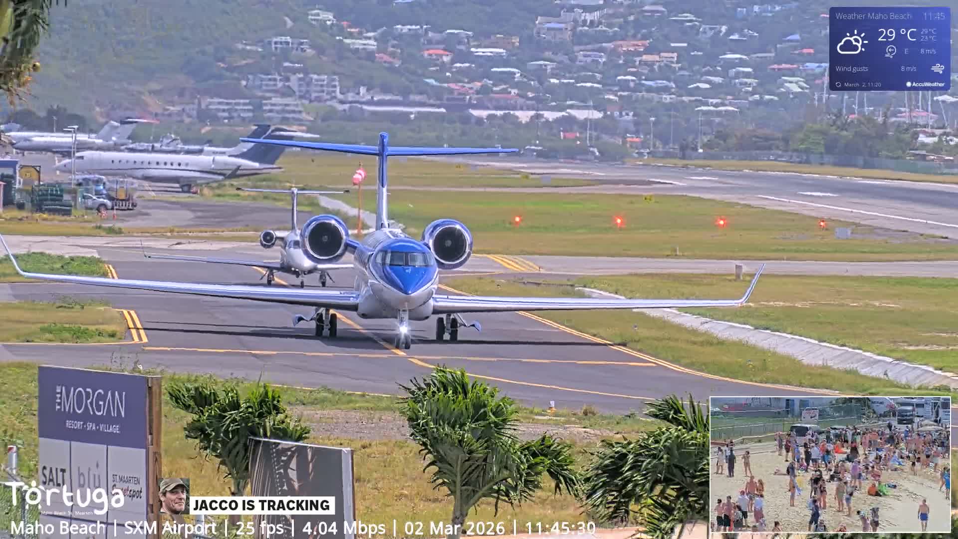 Carribean , Sint Maarten Princess Juliana International Airport SXM/TNCM & Maho Beach Live Cam - Simpson Bay, Sint Maarten, Netherland