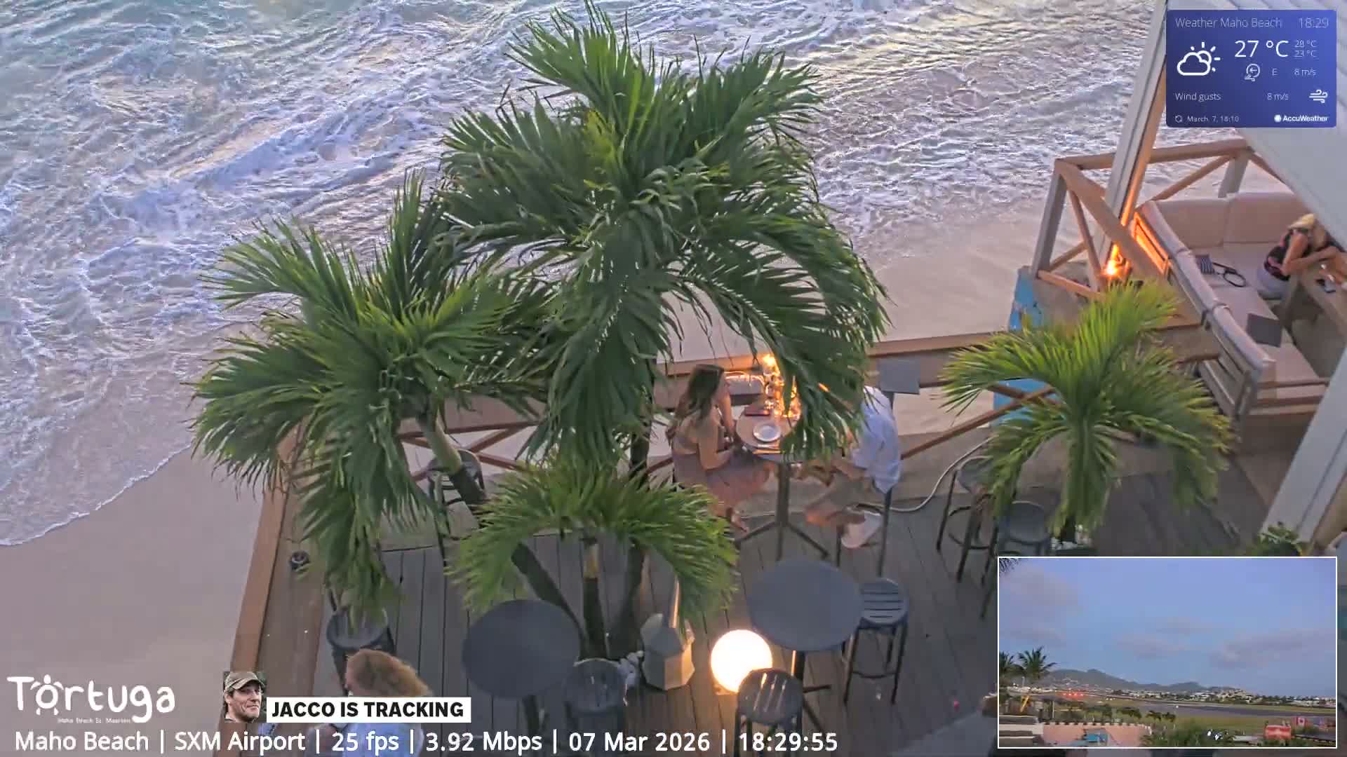 Carribean , Sint Maarten Princess Juliana International Airport SXM/TNCM & Maho Beach Live Cam - Simpson Bay, Sint Maarten, Netherland