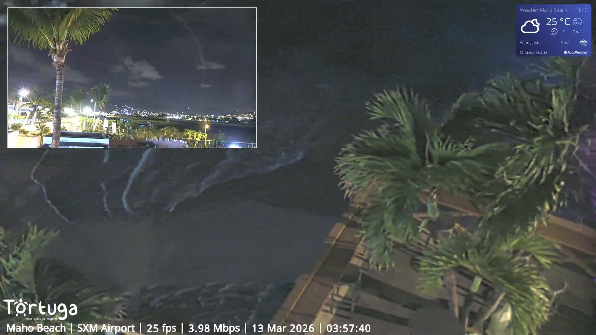 Carribean , Sint Maarten Princess Juliana International Airport SXM/TNCM & Maho Beach Live Cam - Simpson Bay, Sint Maarten, Netherland