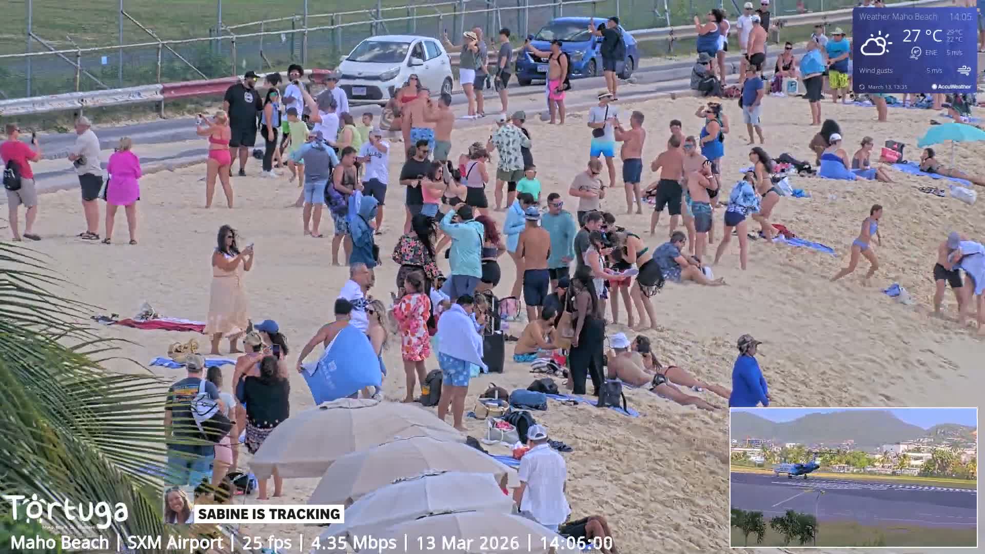 Carribean , Sint Maarten Princess Juliana International Airport SXM/TNCM & Maho Beach Live Cam - Simpson Bay, Sint Maarten, Netherland