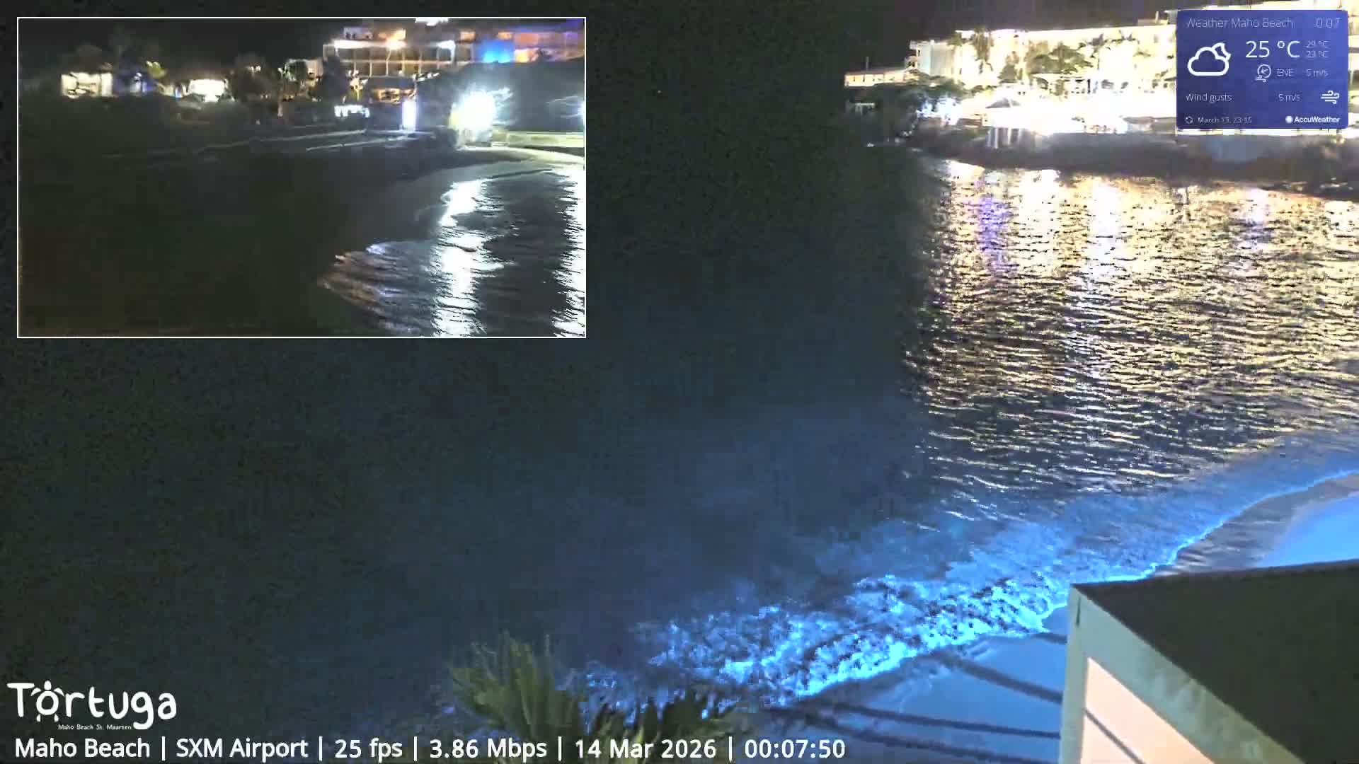 Carribean , Sint Maarten Princess Juliana International Airport SXM/TNCM & Maho Beach Live Cam - Simpson Bay, Sint Maarten, Netherland