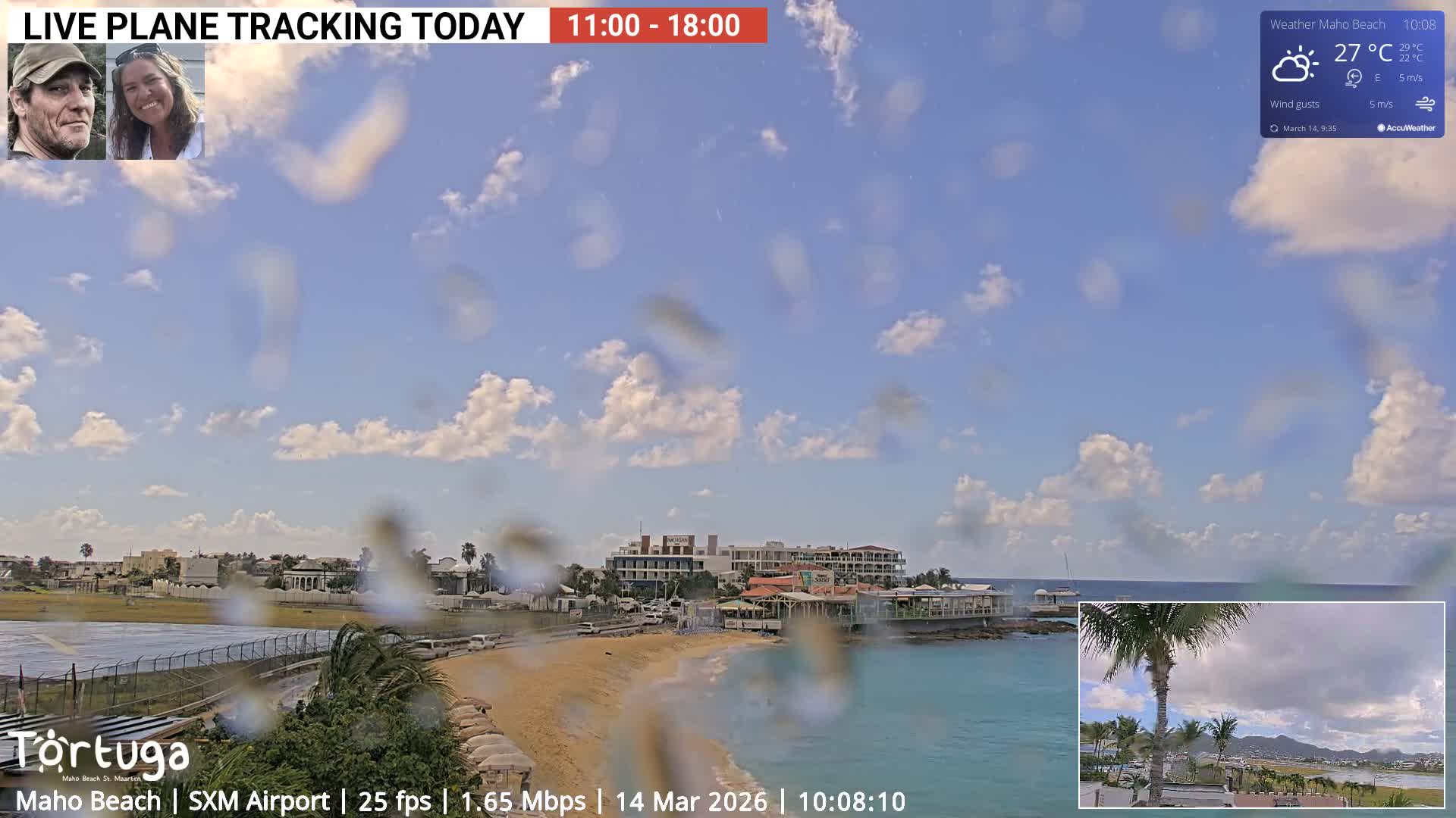 Carribean , Sint Maarten Princess Juliana International Airport SXM/TNCM & Maho Beach Live Cam - Simpson Bay, Sint Maarten, Netherland