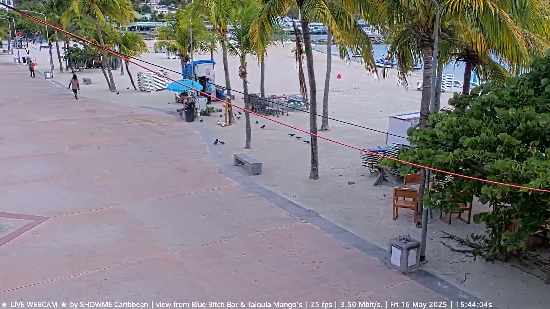 Carribean , Sint Maarten Great Bay Beach & Boardwalk  Live Cam - Philipsburg , Sint Maarten, Netherland