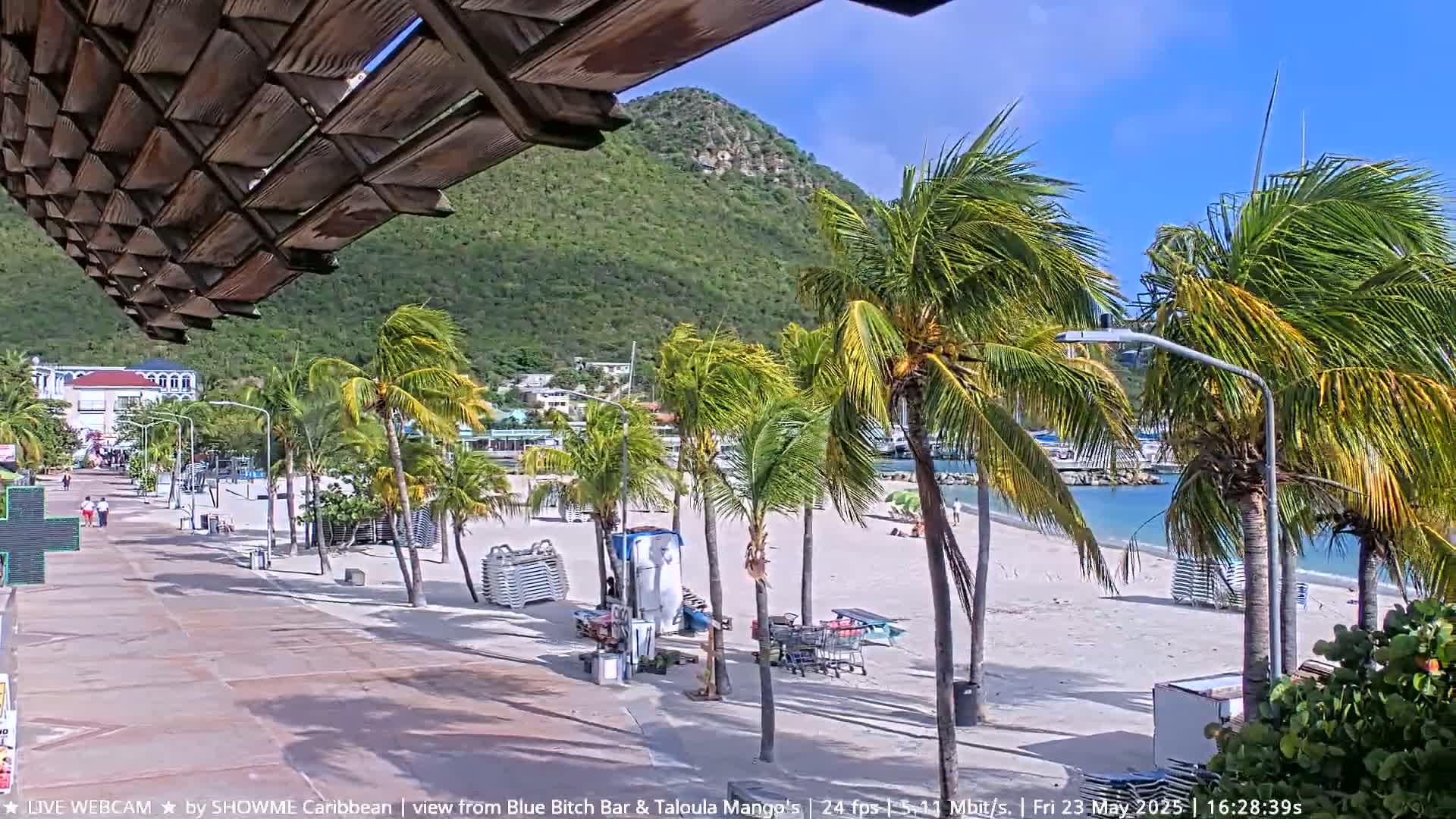 Carribean , Sint Maarten Great Bay Beach & Boardwalk  Live Cam - Philipsburg , Sint Maarten, Netherland