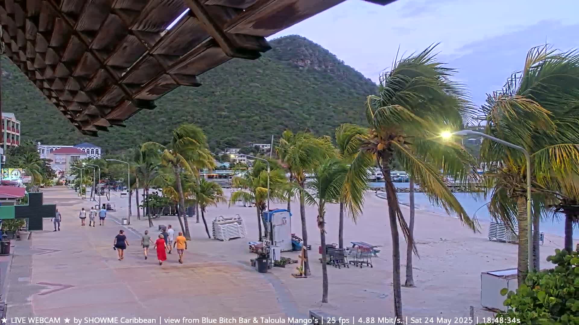 Carribean , Sint Maarten Great Bay Beach & Boardwalk  Live Cam - Philipsburg , Sint Maarten, Netherland
