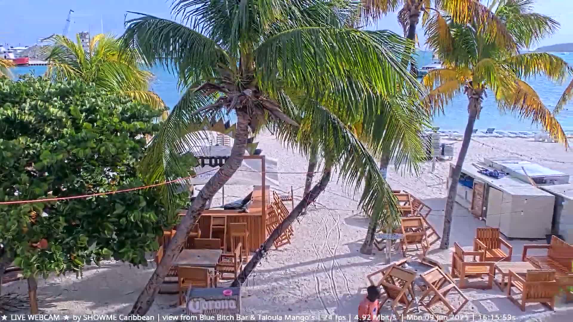 Carribean , Sint Maarten Great Bay Beach & Boardwalk  Live Cam - Philipsburg , Sint Maarten, Netherland