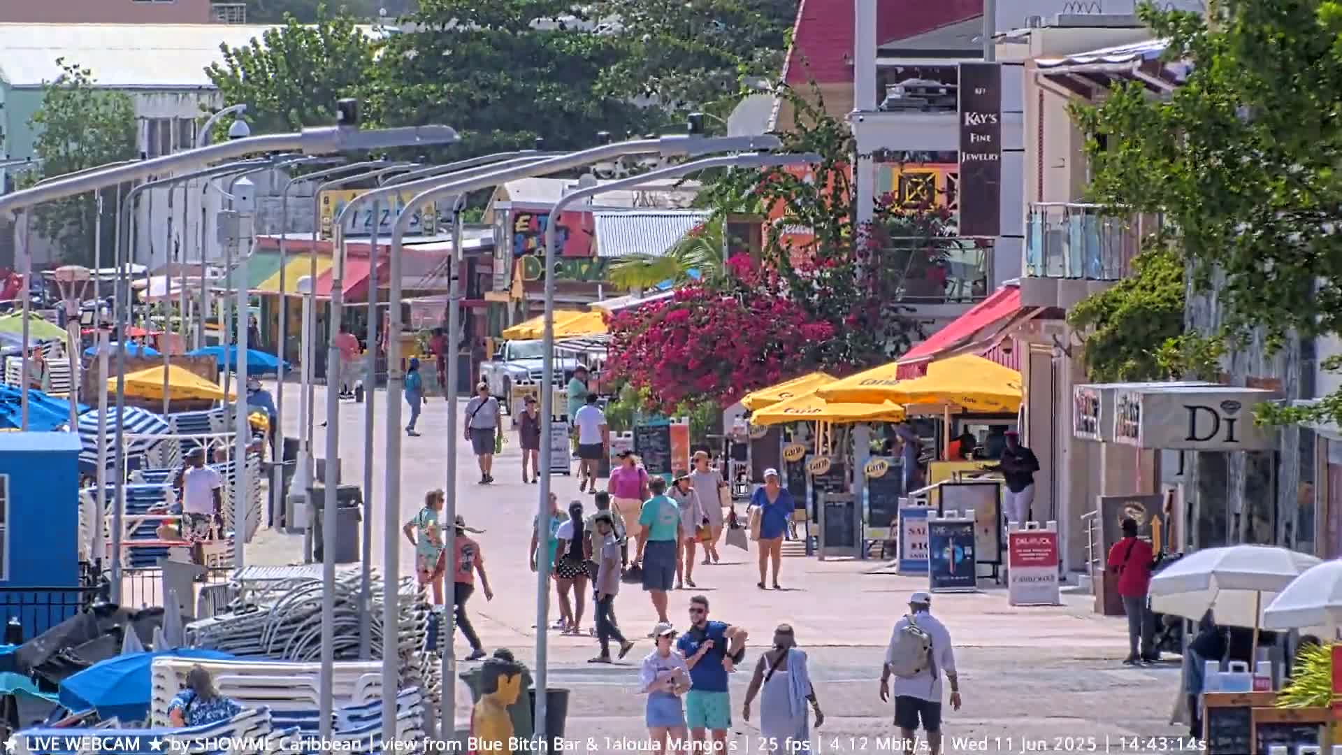 Carribean , Sint Maarten Great Bay Beach & Boardwalk  Live Cam - Philipsburg , Sint Maarten, Netherland