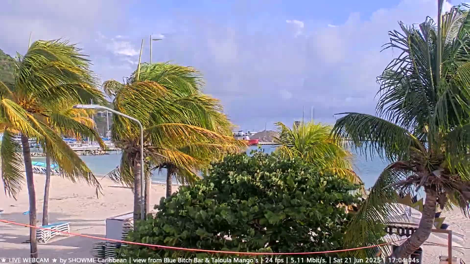 Carribean , Sint Maarten Great Bay Beach & Boardwalk  Live Cam - Philipsburg , Sint Maarten, Netherland