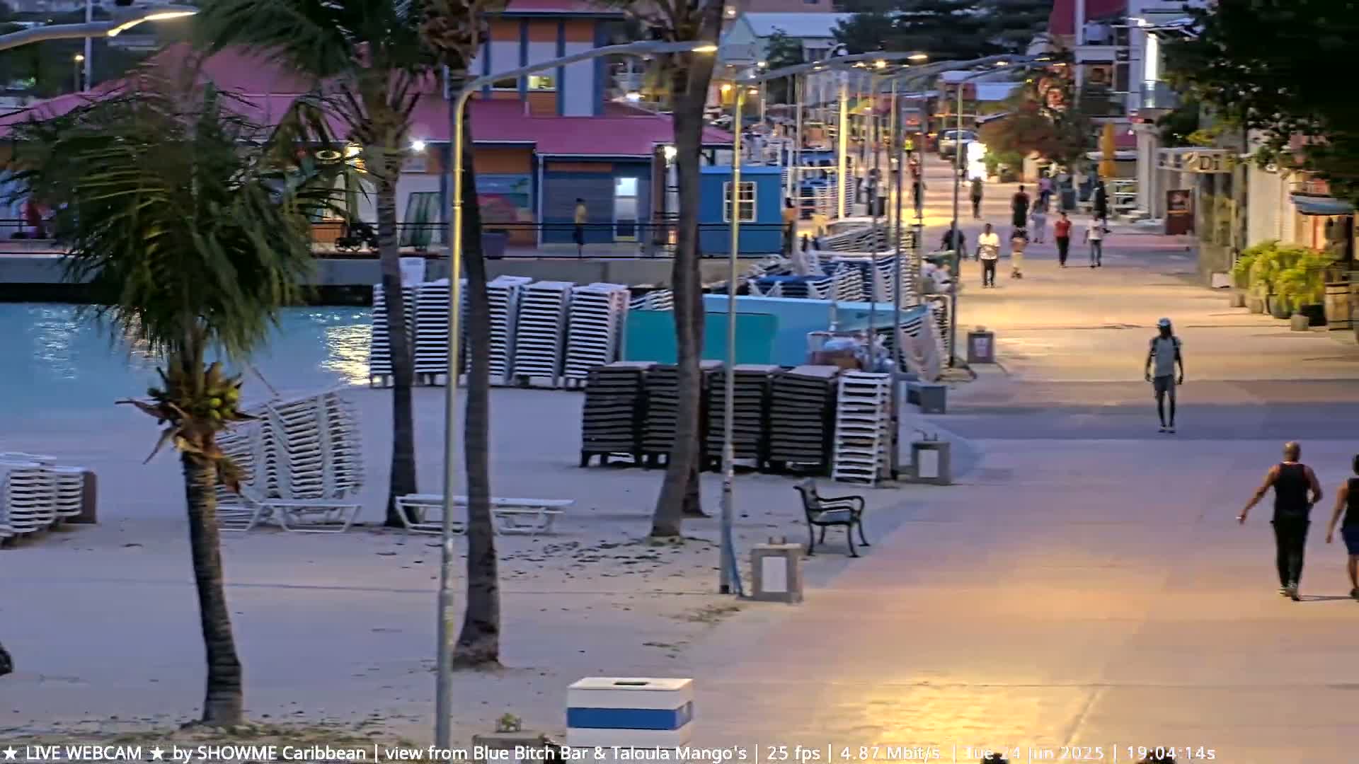 Carribean , Sint Maarten Great Bay Beach & Boardwalk  Live Cam - Philipsburg , Sint Maarten, Netherland