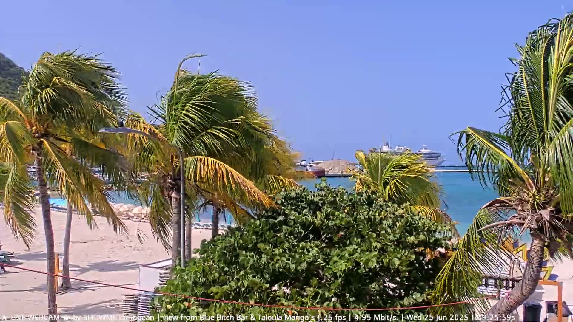 Carribean , Sint Maarten Great Bay Beach & Boardwalk  Live Cam - Philipsburg , Sint Maarten, Netherland