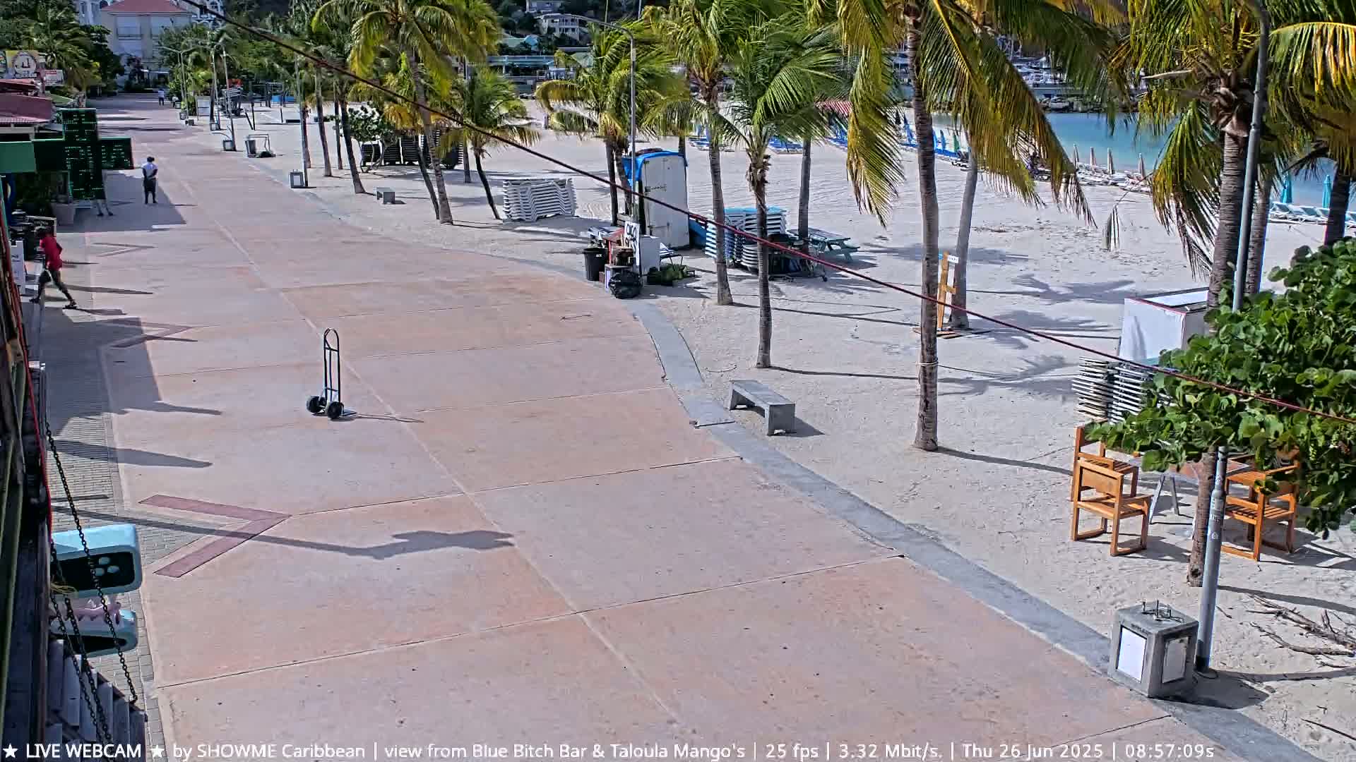 Carribean , Sint Maarten Great Bay Beach & Boardwalk  Live Cam - Philipsburg , Sint Maarten, Netherland