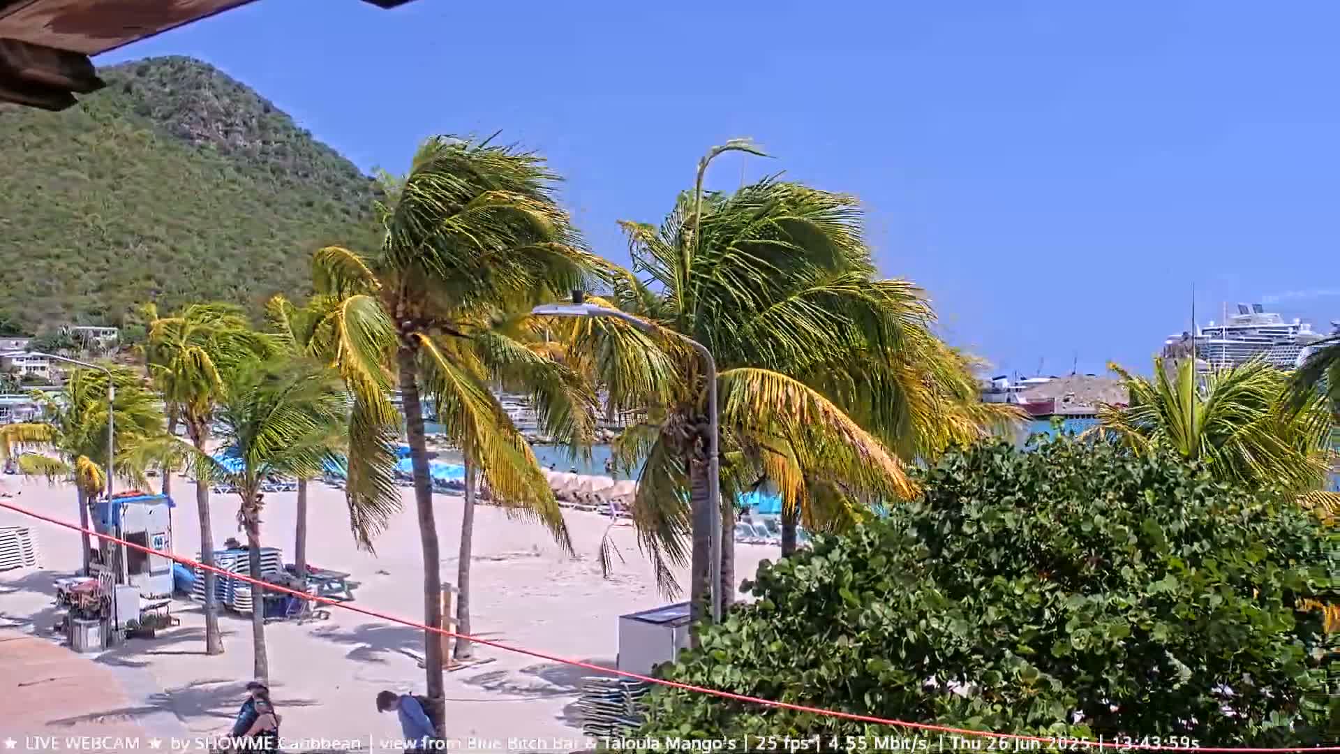 Carribean , Sint Maarten Great Bay Beach & Boardwalk  Live Cam - Philipsburg , Sint Maarten, Netherland