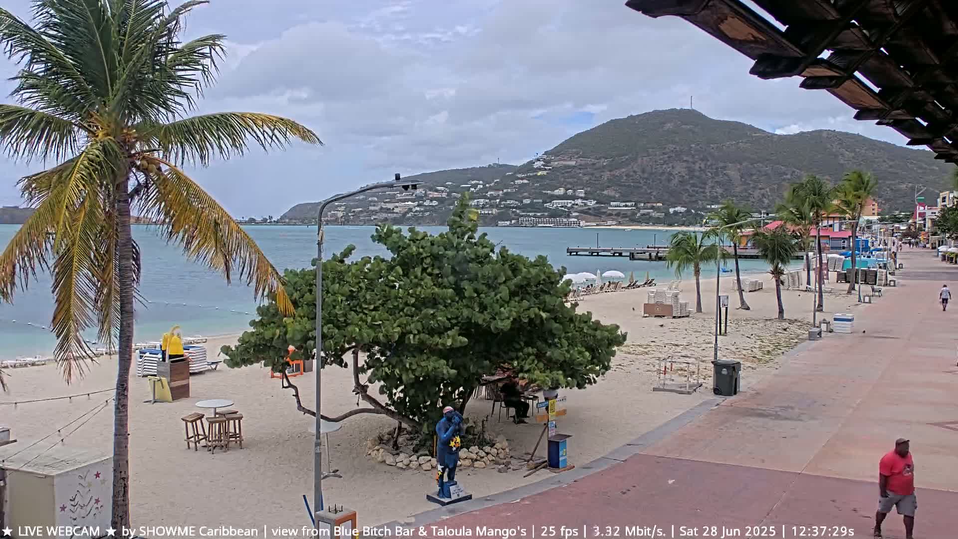 Carribean , Sint Maarten Great Bay Beach & Boardwalk  Live Cam - Philipsburg , Sint Maarten, Netherland