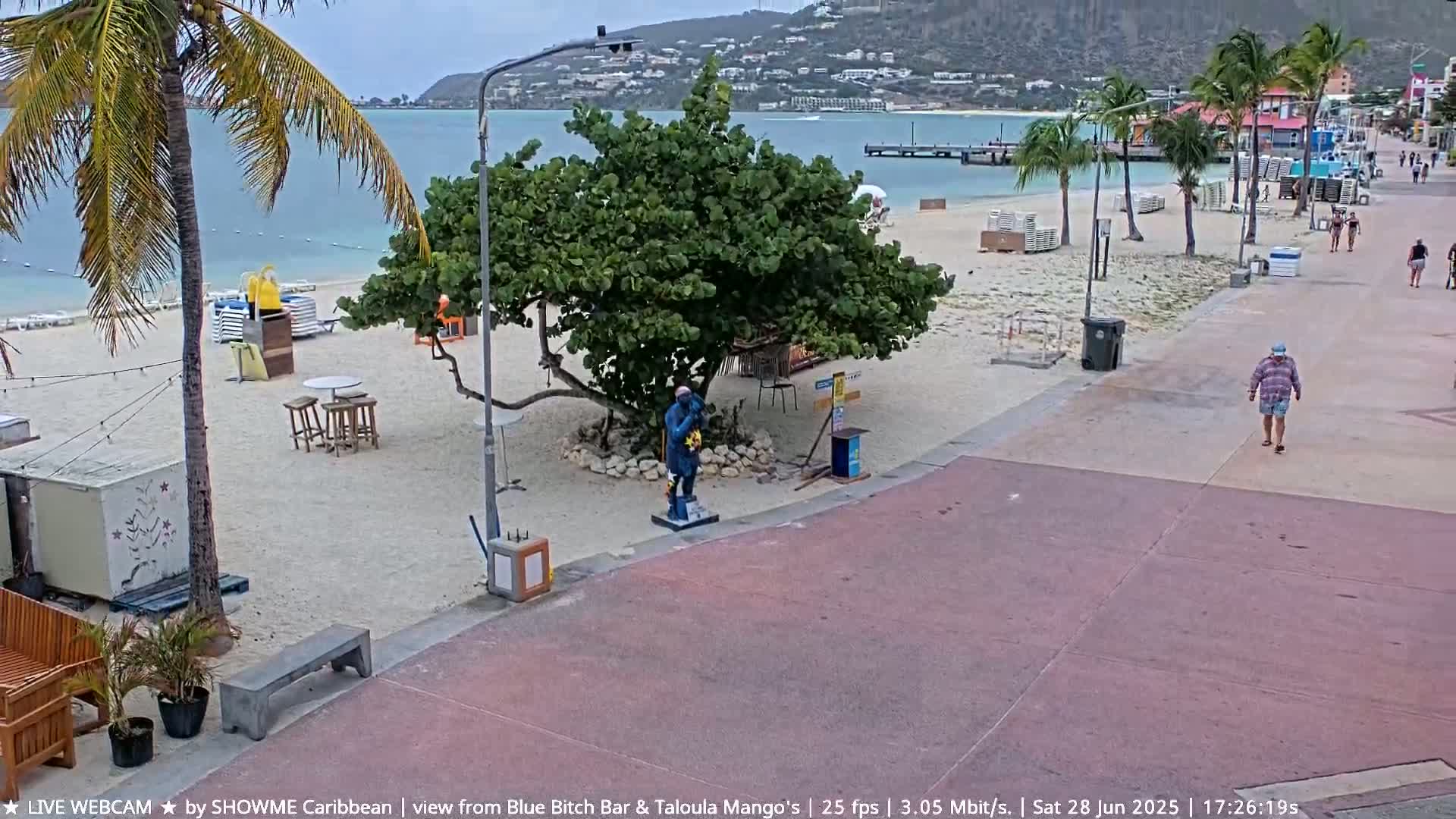 Carribean , Sint Maarten Great Bay Beach & Boardwalk  Live Cam - Philipsburg , Sint Maarten, Netherland