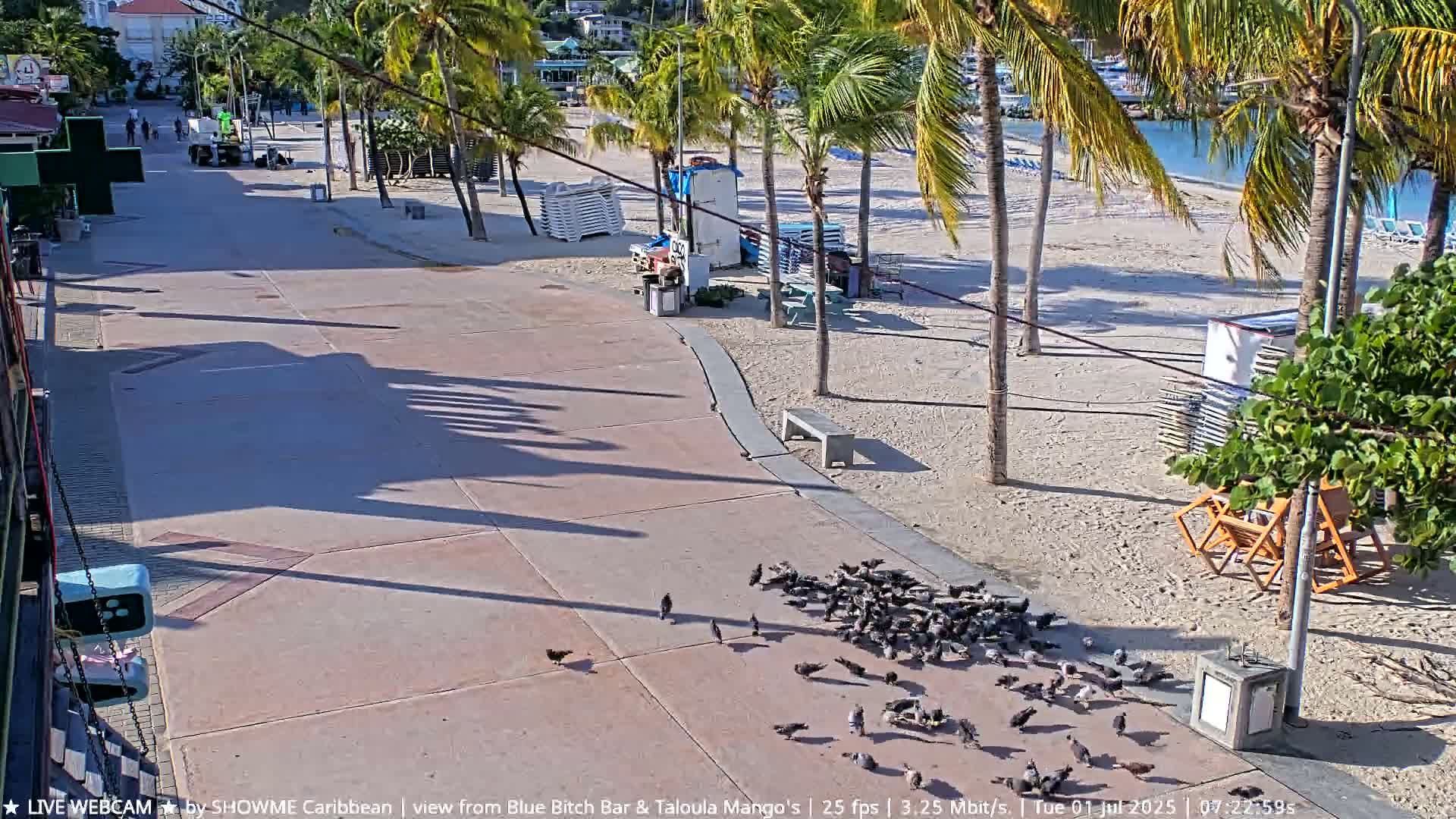 Carribean , Sint Maarten Great Bay Beach & Boardwalk  Live Cam - Philipsburg , Sint Maarten, Netherland