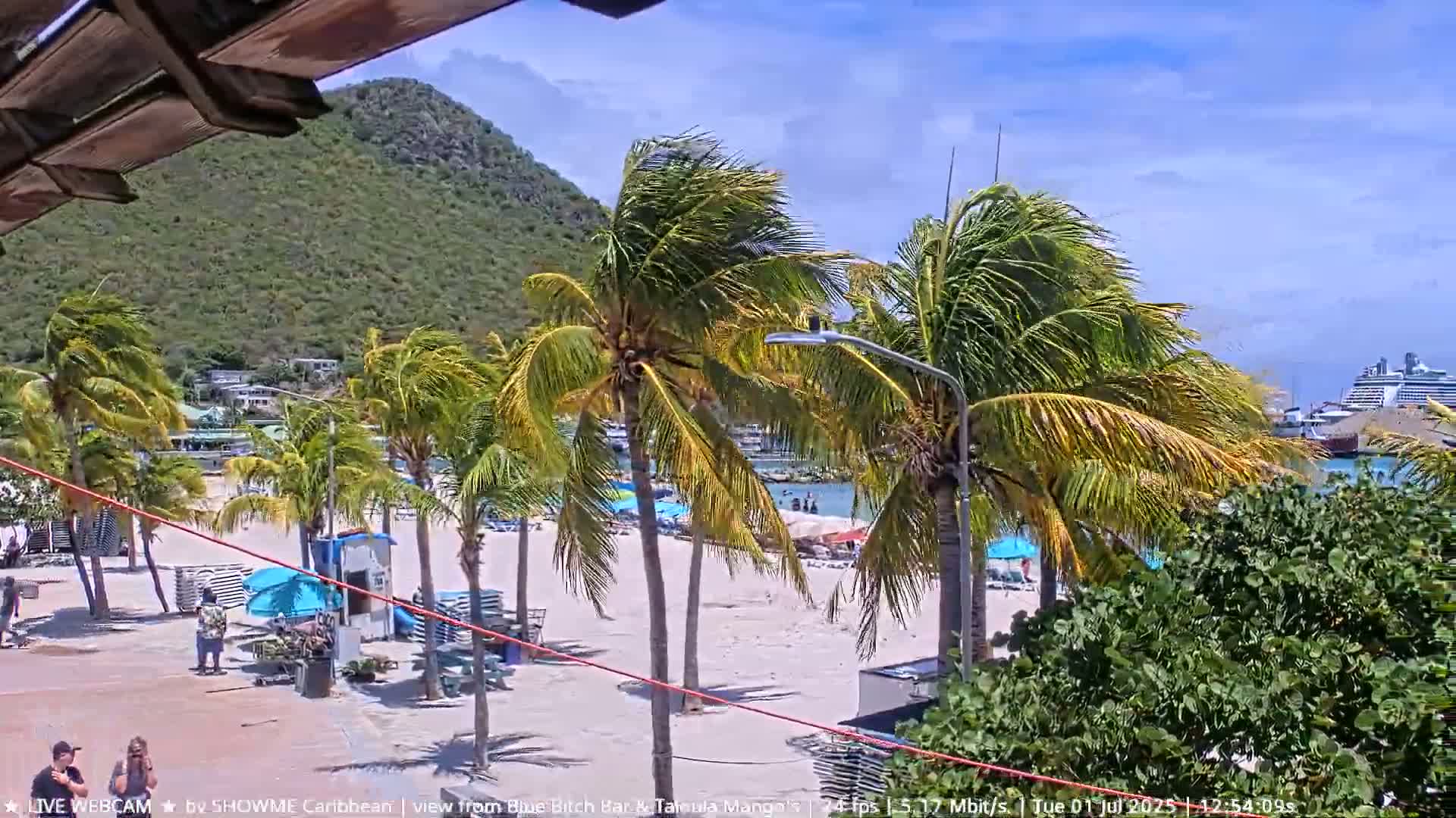 Carribean , Sint Maarten Great Bay Beach & Boardwalk  Live Cam - Philipsburg , Sint Maarten, Netherland