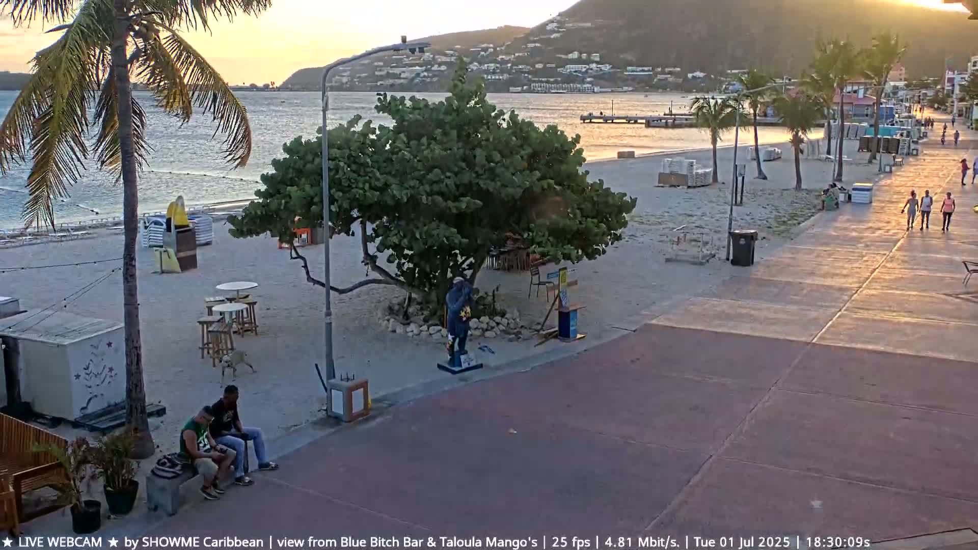 Carribean , Sint Maarten Great Bay Beach & Boardwalk  Live Cam - Philipsburg , Sint Maarten, Netherland