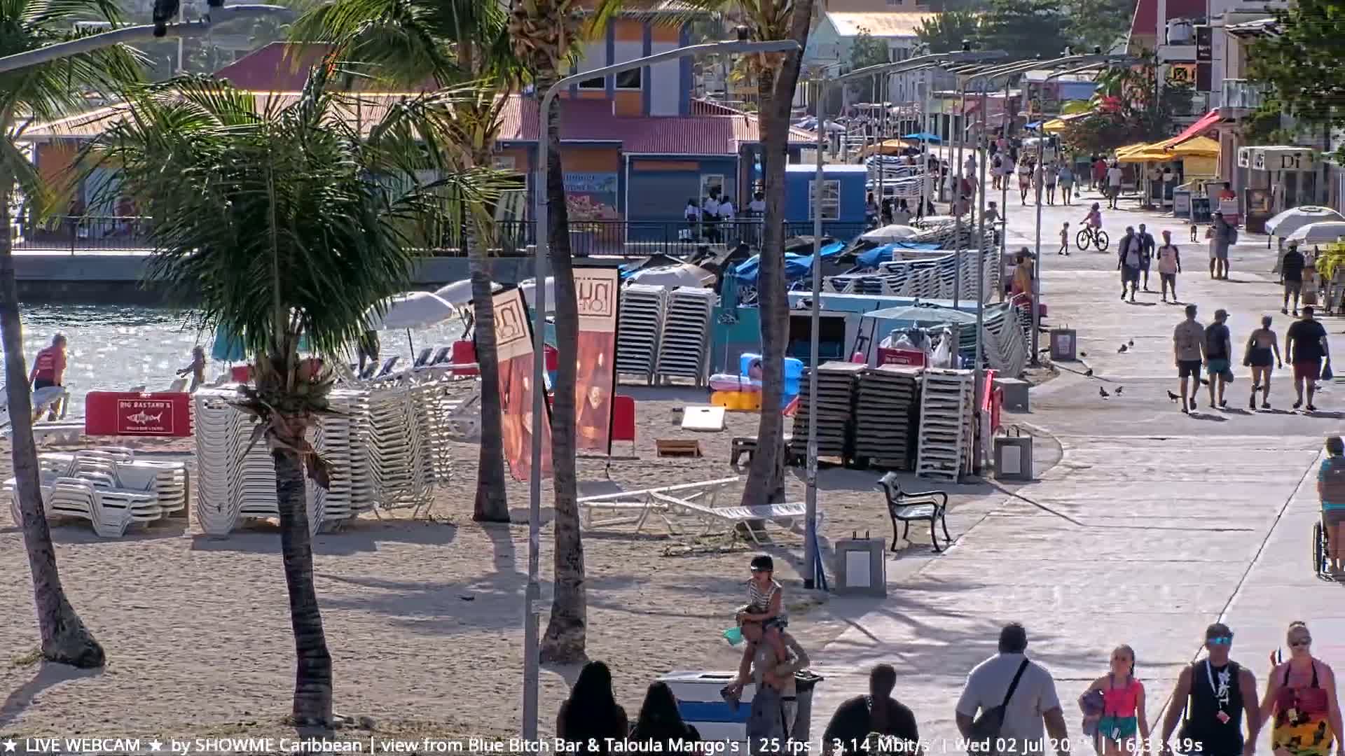 Carribean , Sint Maarten Great Bay Beach & Boardwalk  Live Cam - Philipsburg , Sint Maarten, Netherland