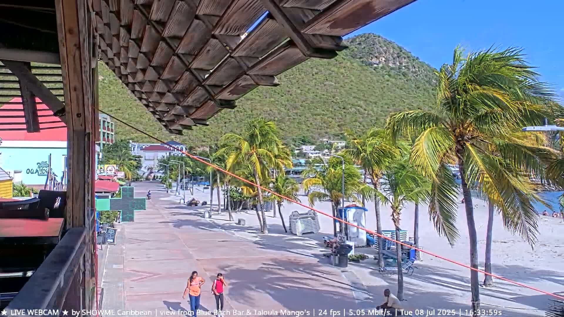 Carribean , Sint Maarten Great Bay Beach & Boardwalk  Live Cam - Philipsburg , Sint Maarten, Netherland