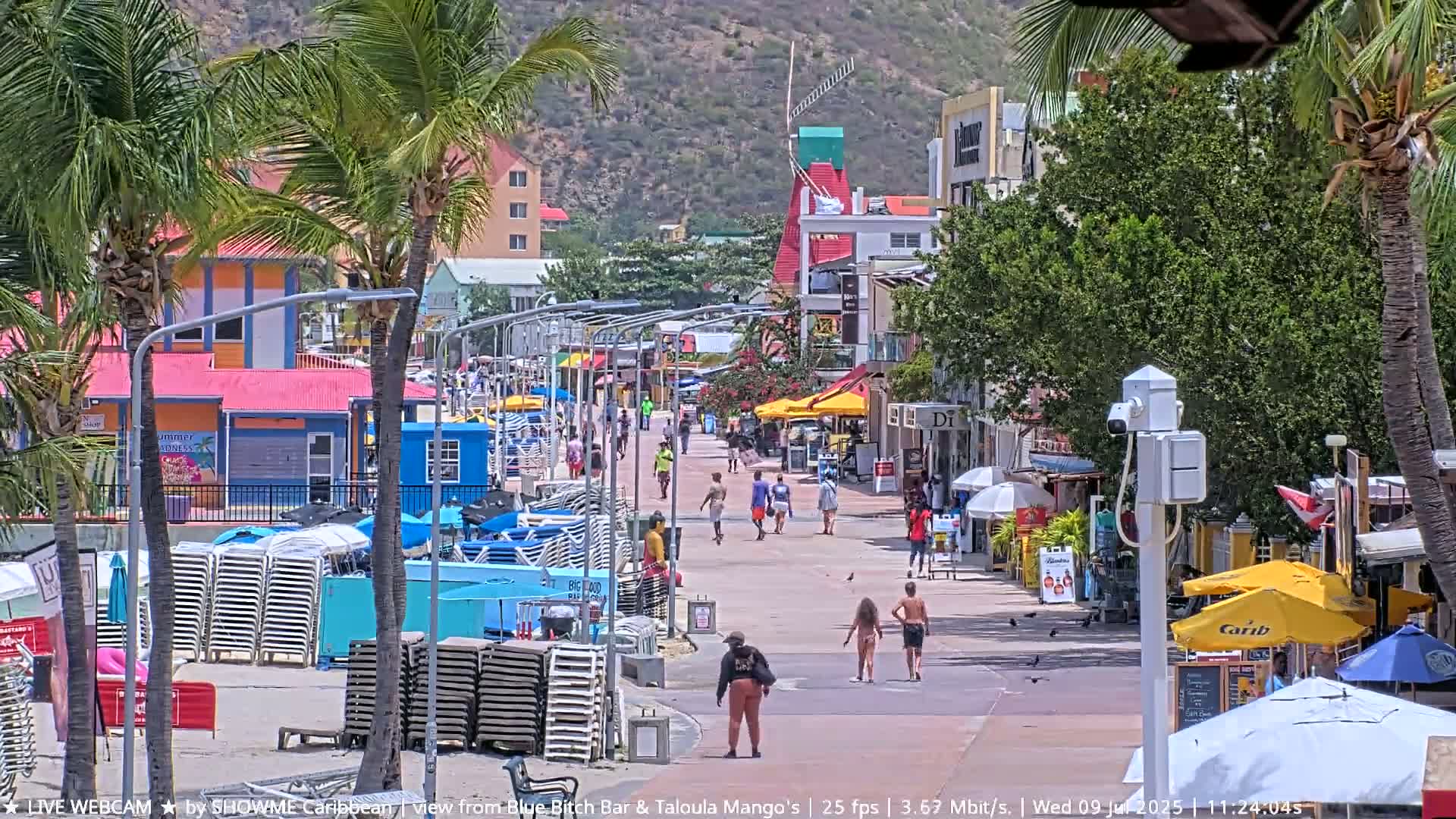 Carribean , Sint Maarten Great Bay Beach & Boardwalk  Live Cam - Philipsburg , Sint Maarten, Netherland