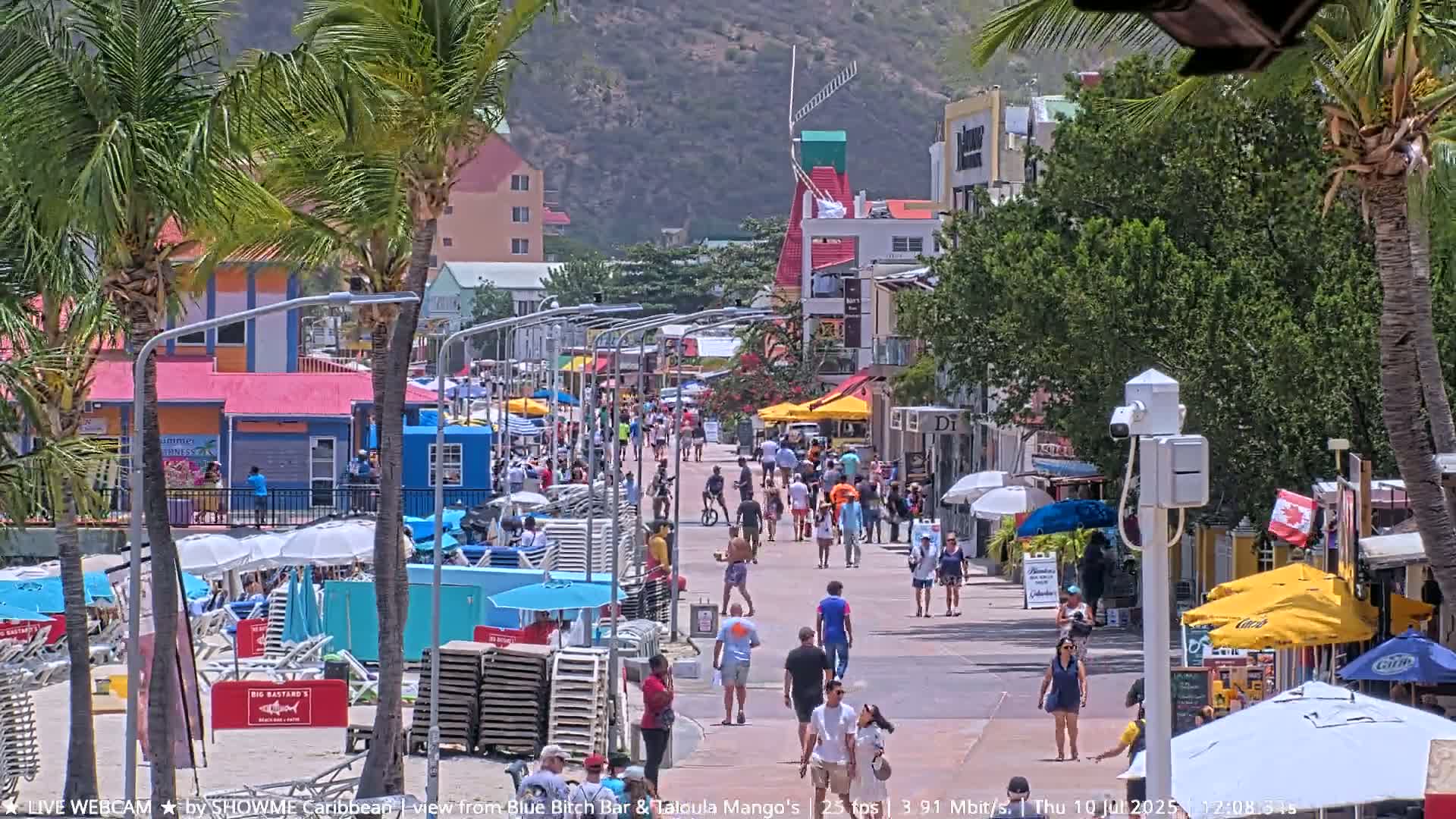 Carribean , Sint Maarten Great Bay Beach & Boardwalk  Live Cam - Philipsburg , Sint Maarten, Netherland