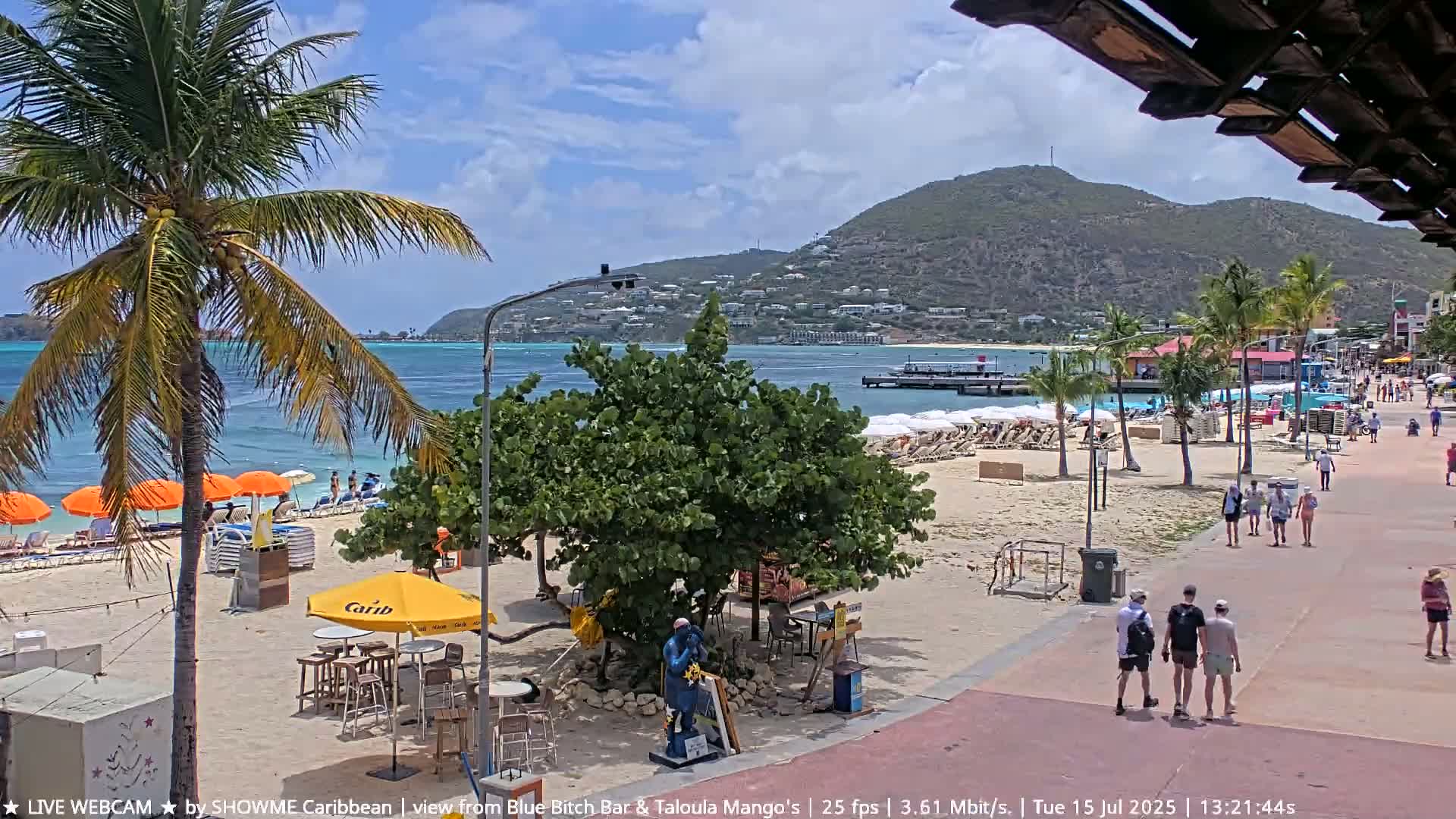 Carribean , Sint Maarten Great Bay Beach & Boardwalk  Live Cam - Philipsburg , Sint Maarten, Netherland