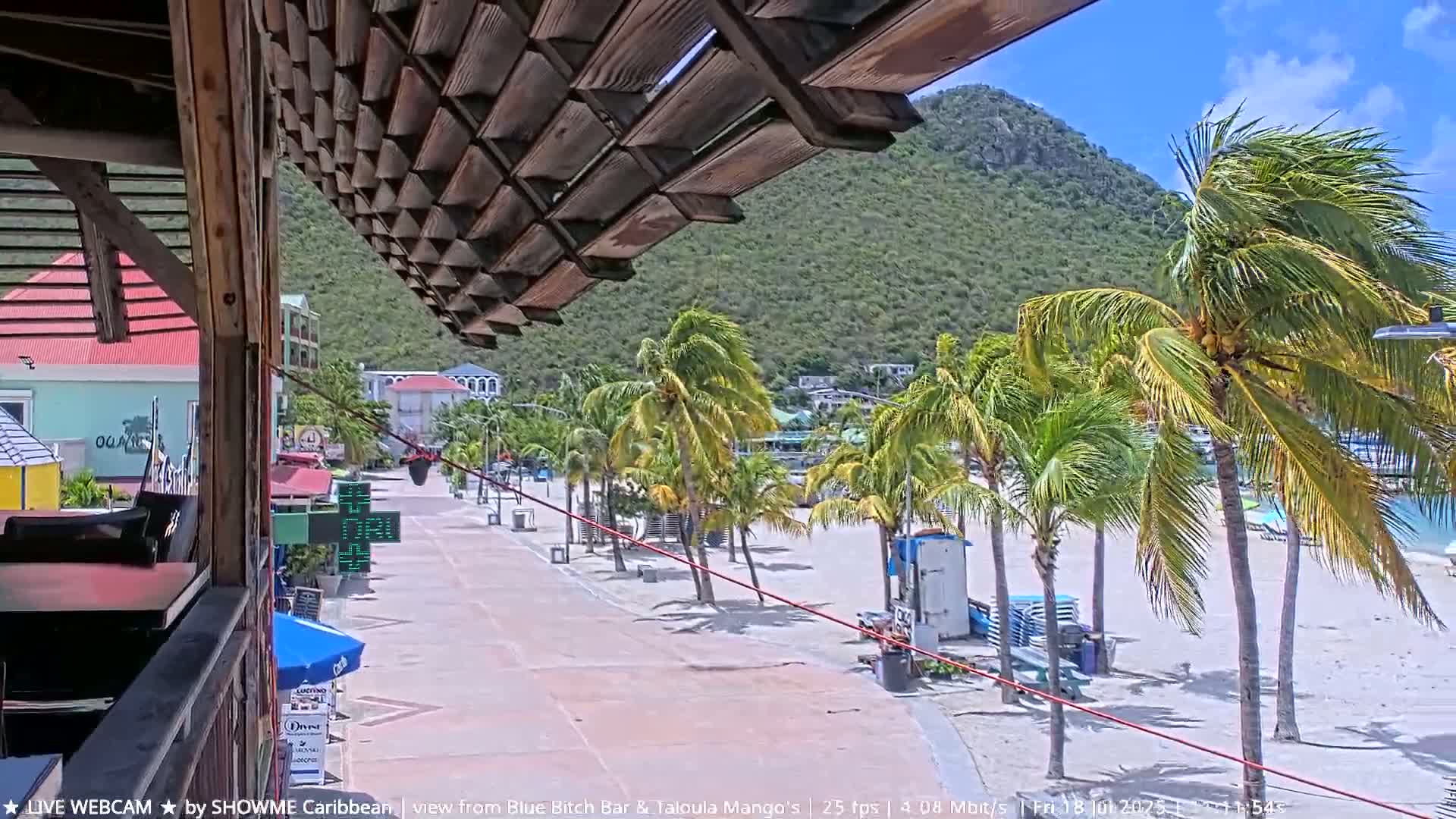 Carribean , Sint Maarten Great Bay Beach & Boardwalk  Live Cam - Philipsburg , Sint Maarten, Netherland