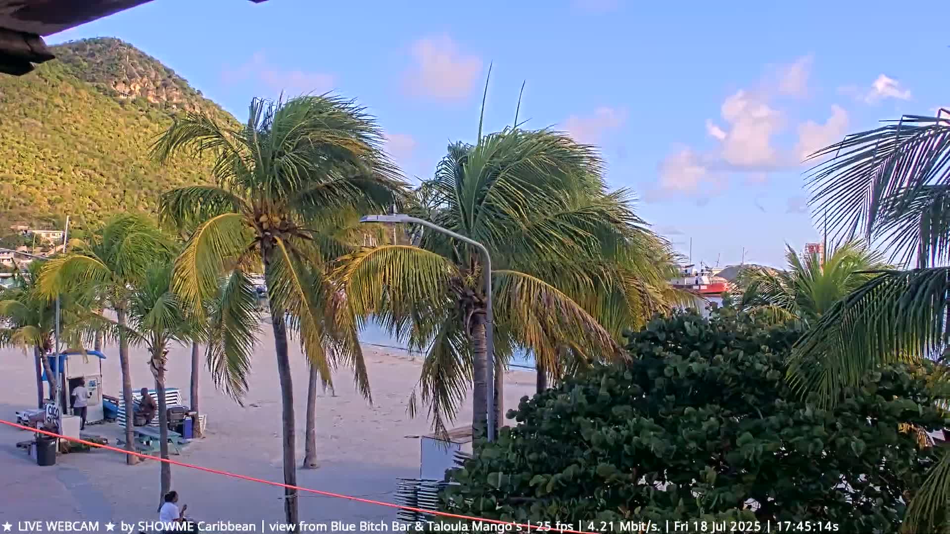 Carribean , Sint Maarten Great Bay Beach & Boardwalk  Live Cam - Philipsburg , Sint Maarten, Netherland