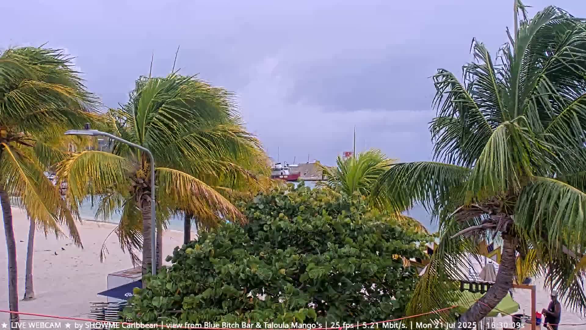 Carribean , Sint Maarten Great Bay Beach & Boardwalk  Live Cam - Philipsburg , Sint Maarten, Netherland