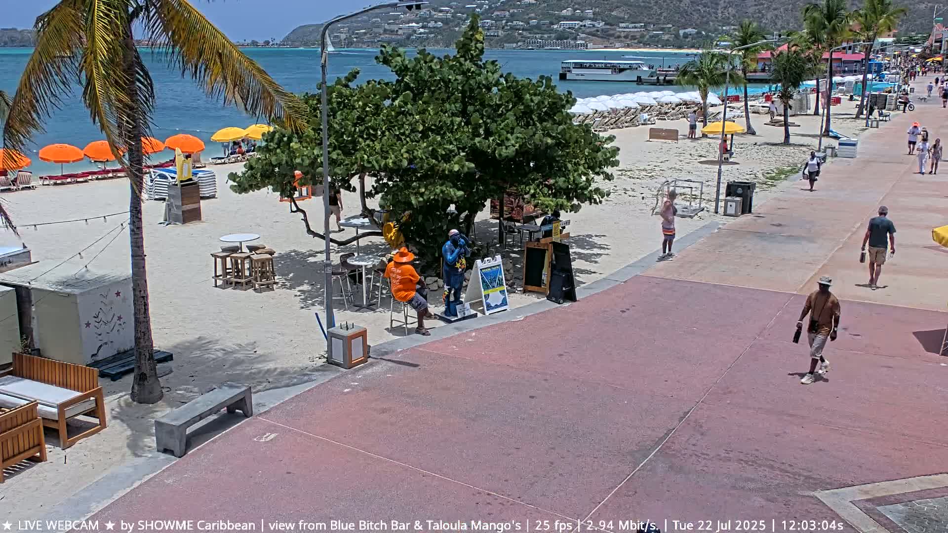 Carribean , Sint Maarten Great Bay Beach & Boardwalk  Live Cam - Philipsburg , Sint Maarten, Netherland