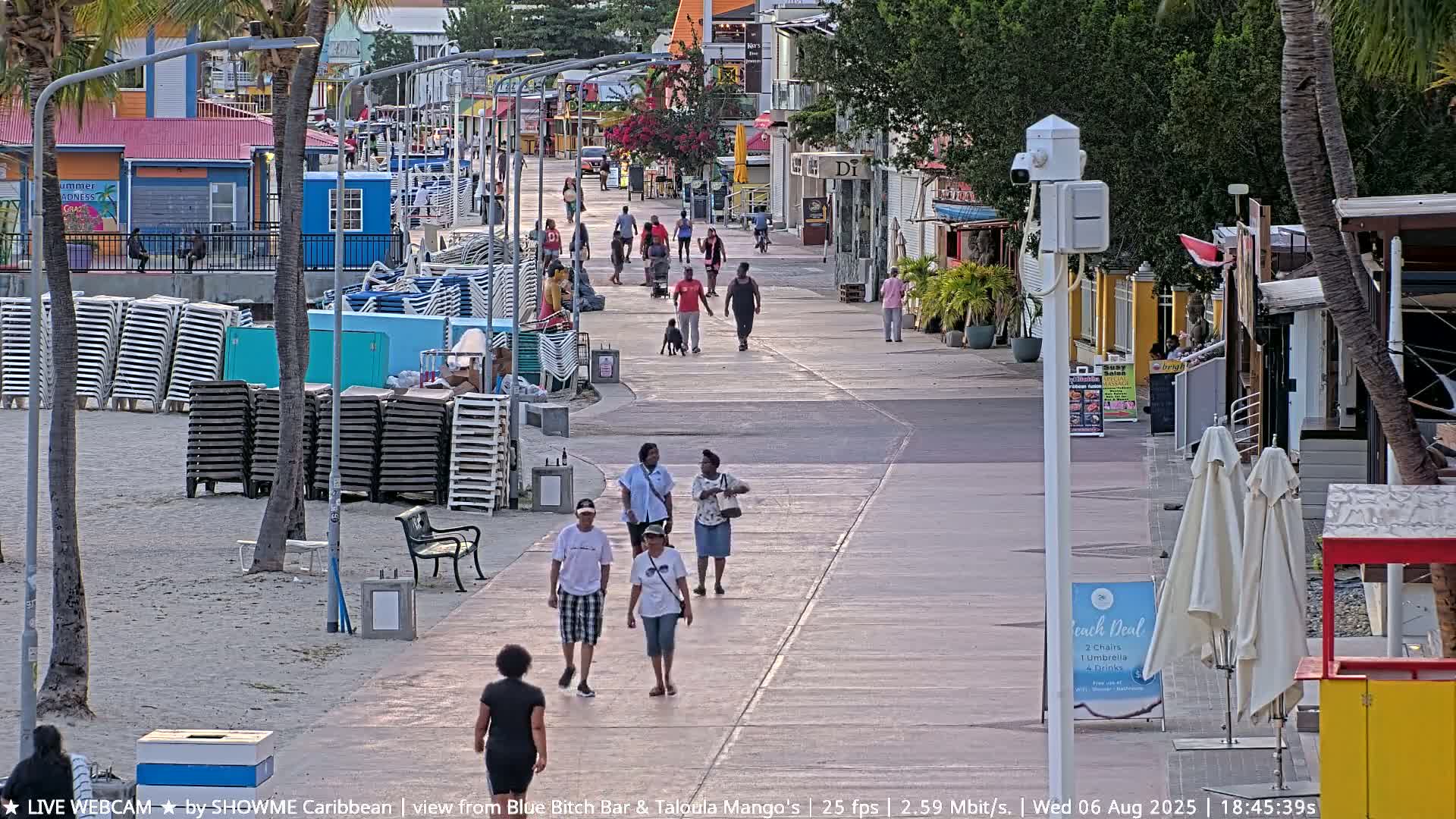 Carribean , Sint Maarten Great Bay Beach & Boardwalk  Live Cam - Philipsburg , Sint Maarten, Netherland