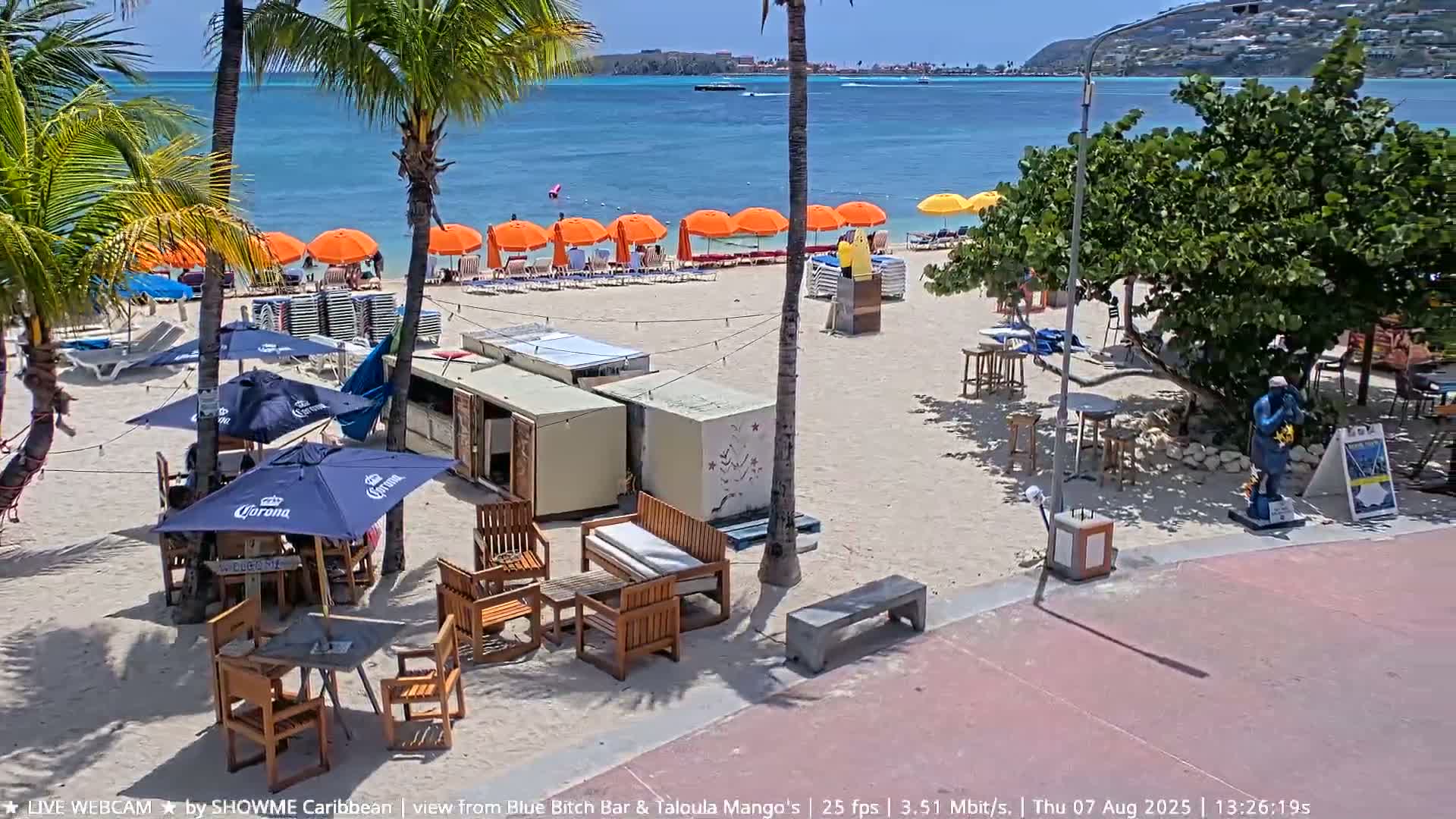 Carribean , Sint Maarten Great Bay Beach & Boardwalk  Live Cam - Philipsburg , Sint Maarten, Netherland