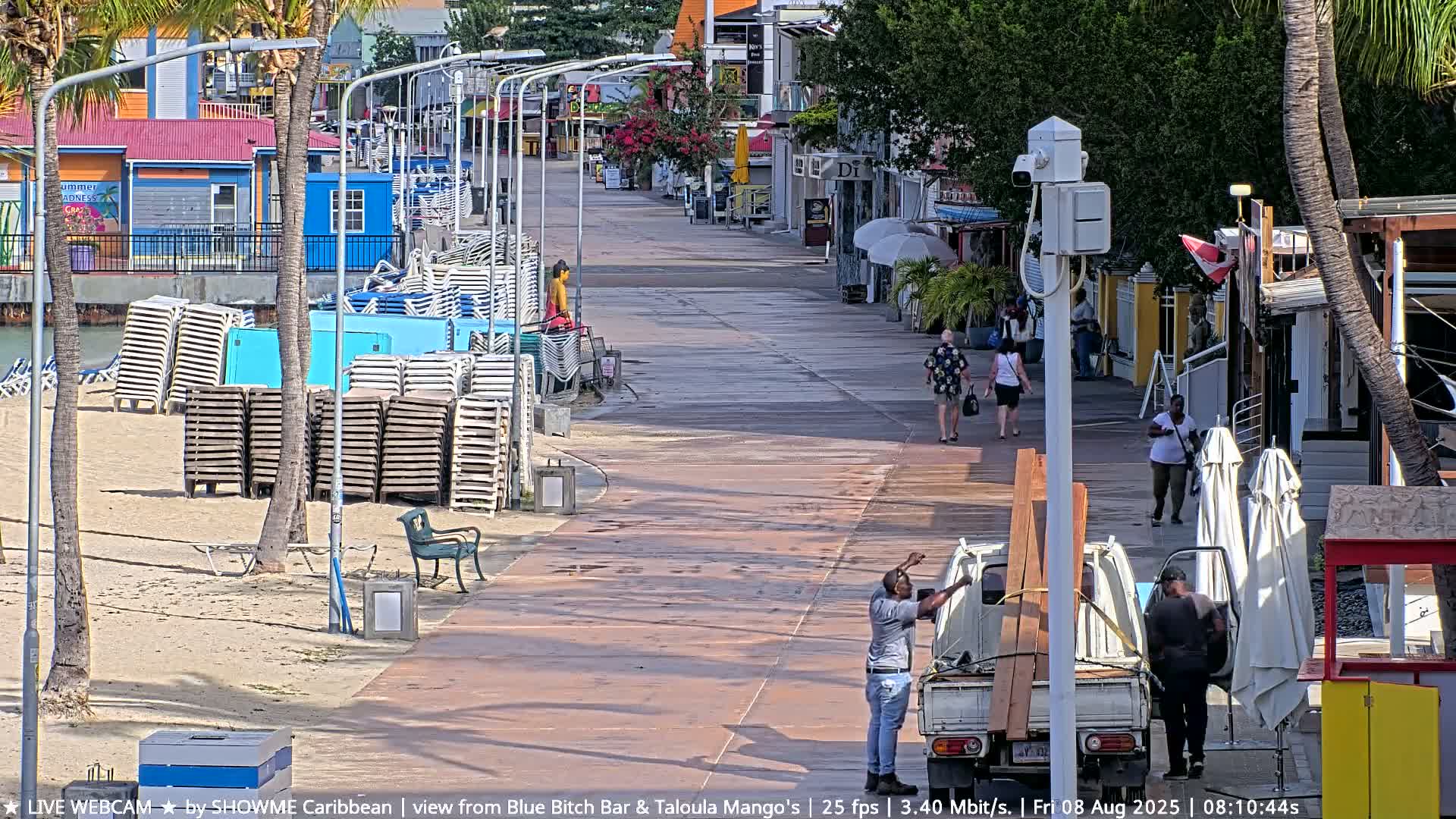 Carribean , Sint Maarten Great Bay Beach & Boardwalk  Live Cam - Philipsburg , Sint Maarten, Netherland
