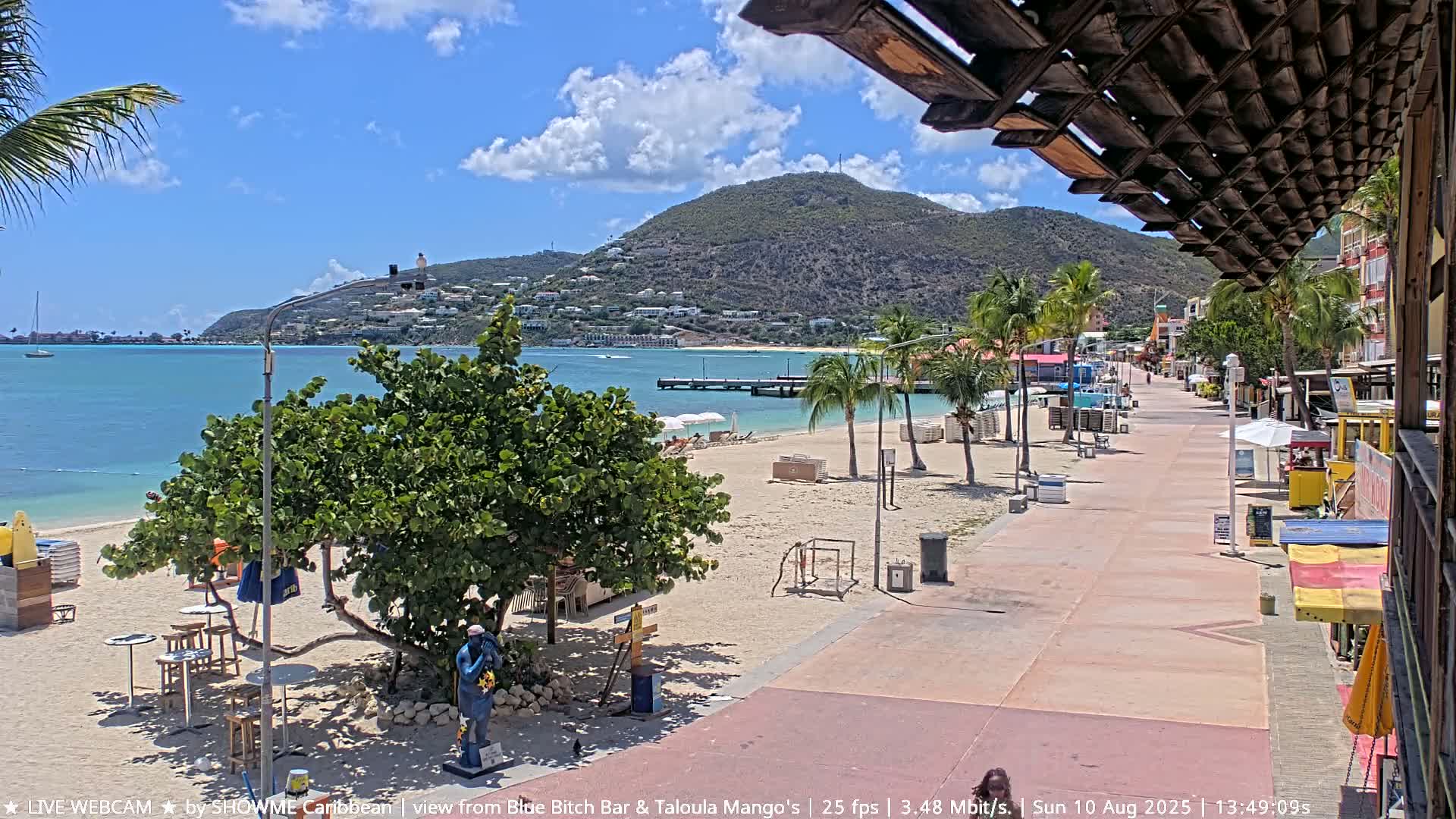 Carribean , Sint Maarten Great Bay Beach & Boardwalk  Live Cam - Philipsburg , Sint Maarten, Netherland