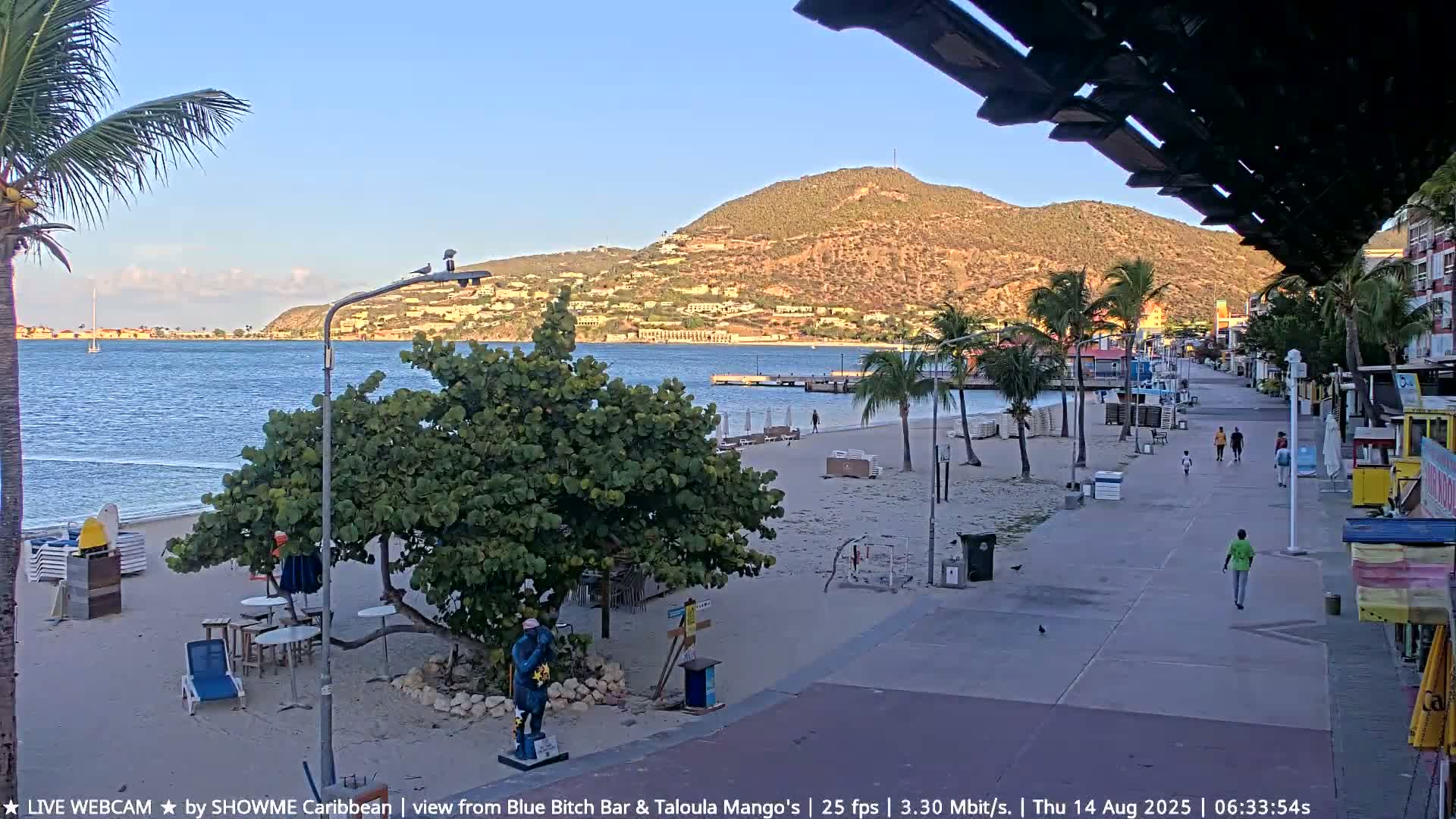 Carribean , Sint Maarten Great Bay Beach & Boardwalk  Live Cam - Philipsburg , Sint Maarten, Netherland