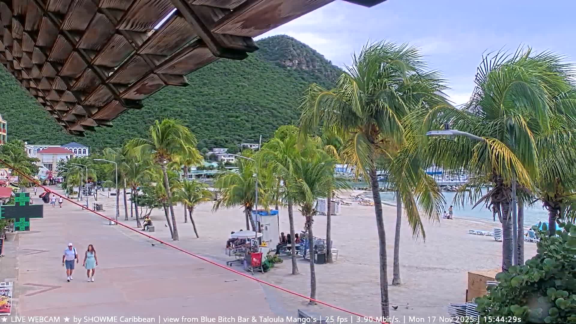 Carribean , Sint Maarten Great Bay Beach & Boardwalk  Live Cam - Philipsburg , Sint Maarten, Netherland