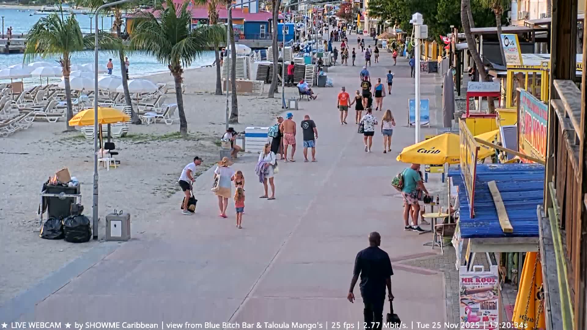 Carribean , Sint Maarten Great Bay Beach & Boardwalk  Live Cam - Philipsburg , Sint Maarten, Netherland
