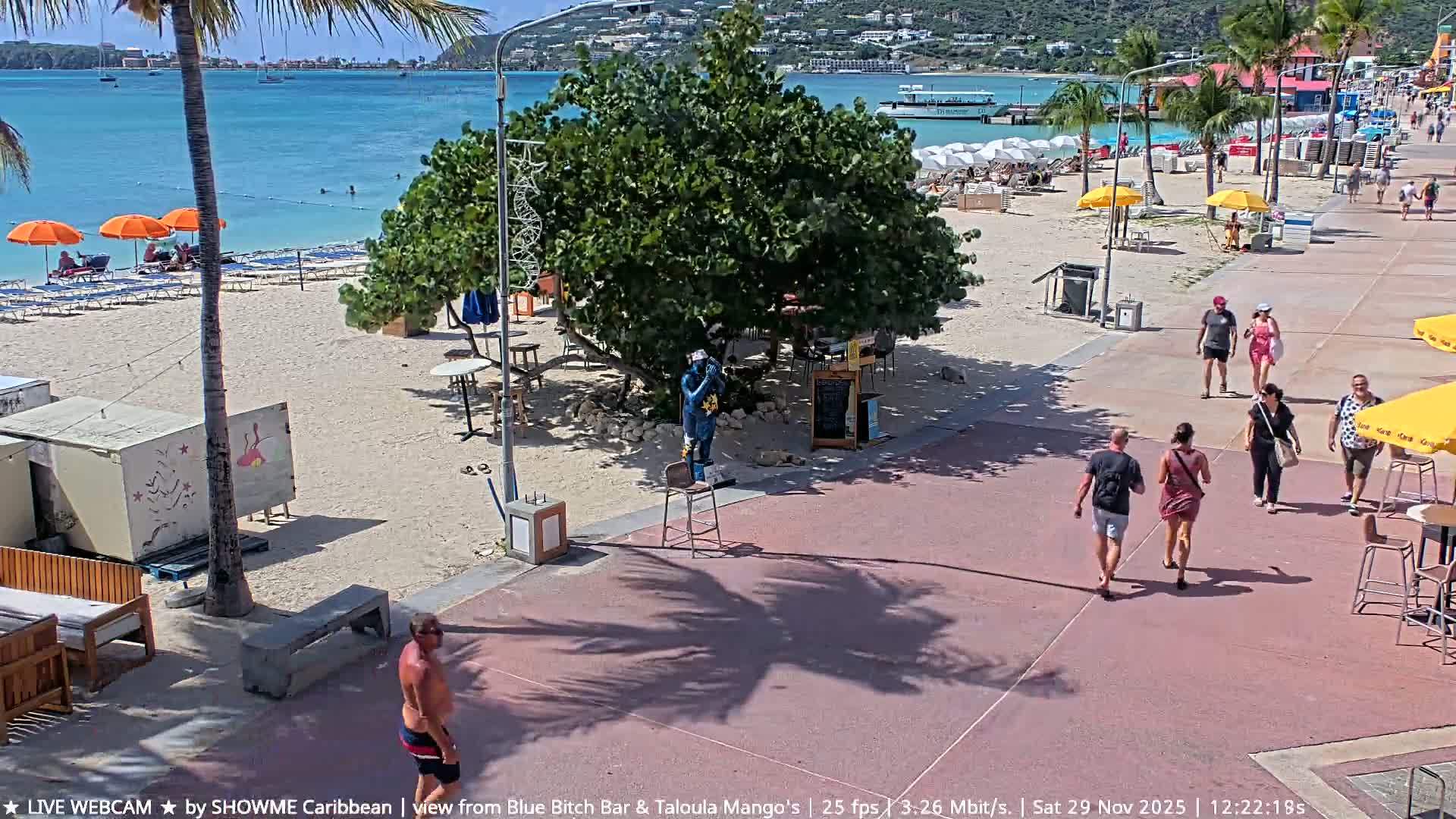 Carribean , Sint Maarten Great Bay Beach & Boardwalk  Live Cam - Philipsburg , Sint Maarten, Netherland