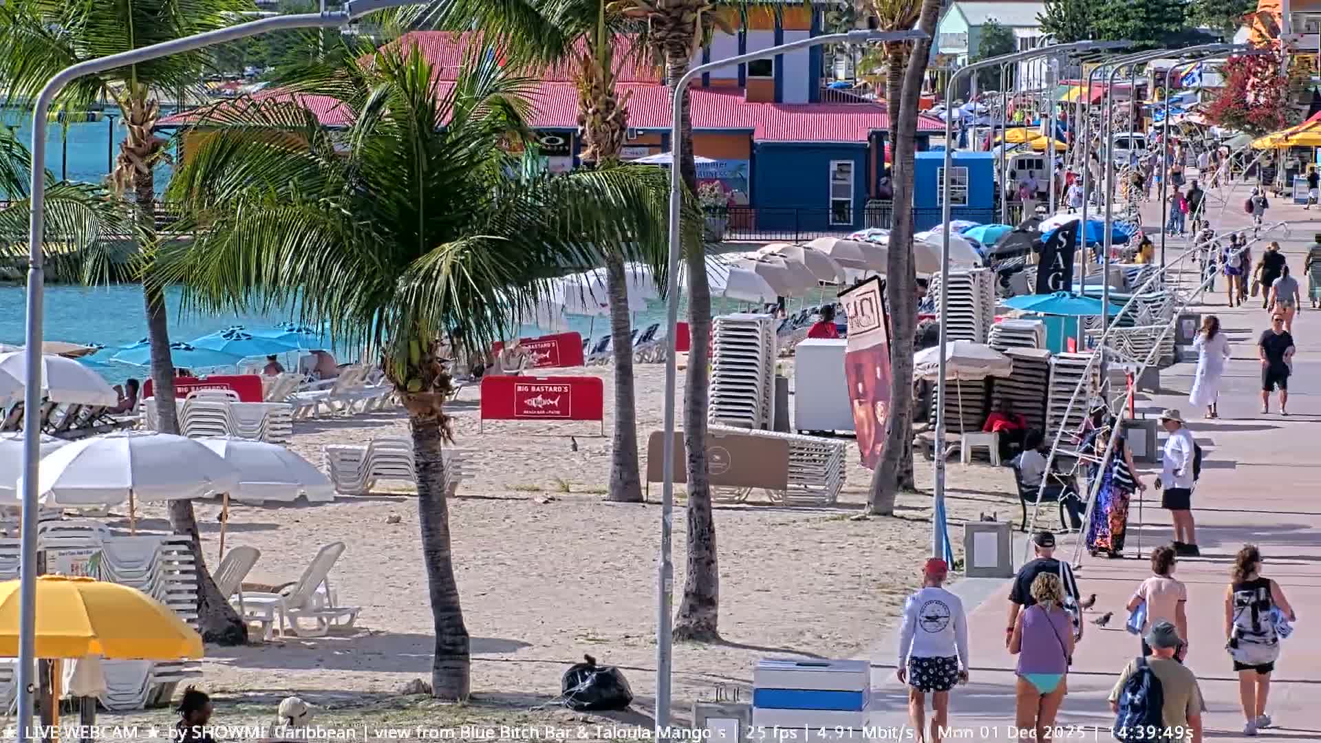 Carribean , Sint Maarten Great Bay Beach & Boardwalk  Live Cam - Philipsburg , Sint Maarten, Netherland