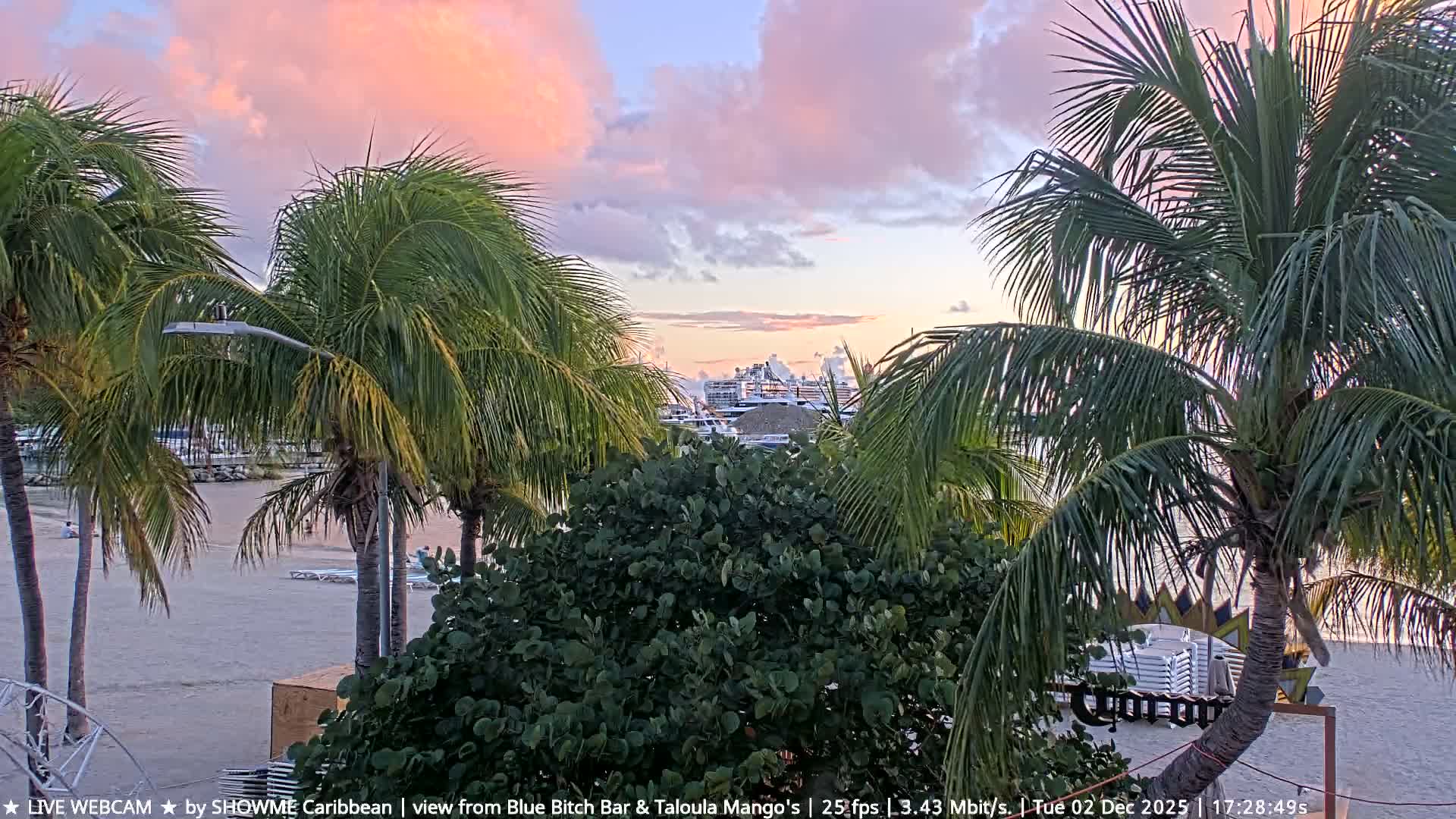 Carribean , Sint Maarten Great Bay Beach & Boardwalk  Live Cam - Philipsburg , Sint Maarten, Netherland