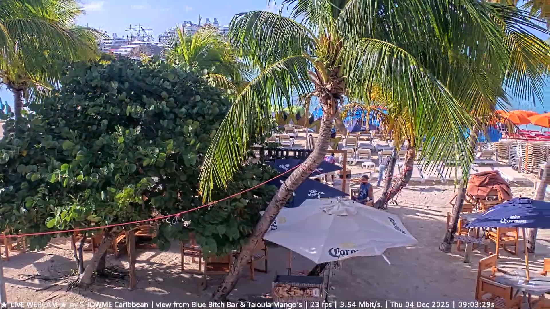 Carribean , Sint Maarten Great Bay Beach & Boardwalk  Live Cam - Philipsburg , Sint Maarten, Netherland